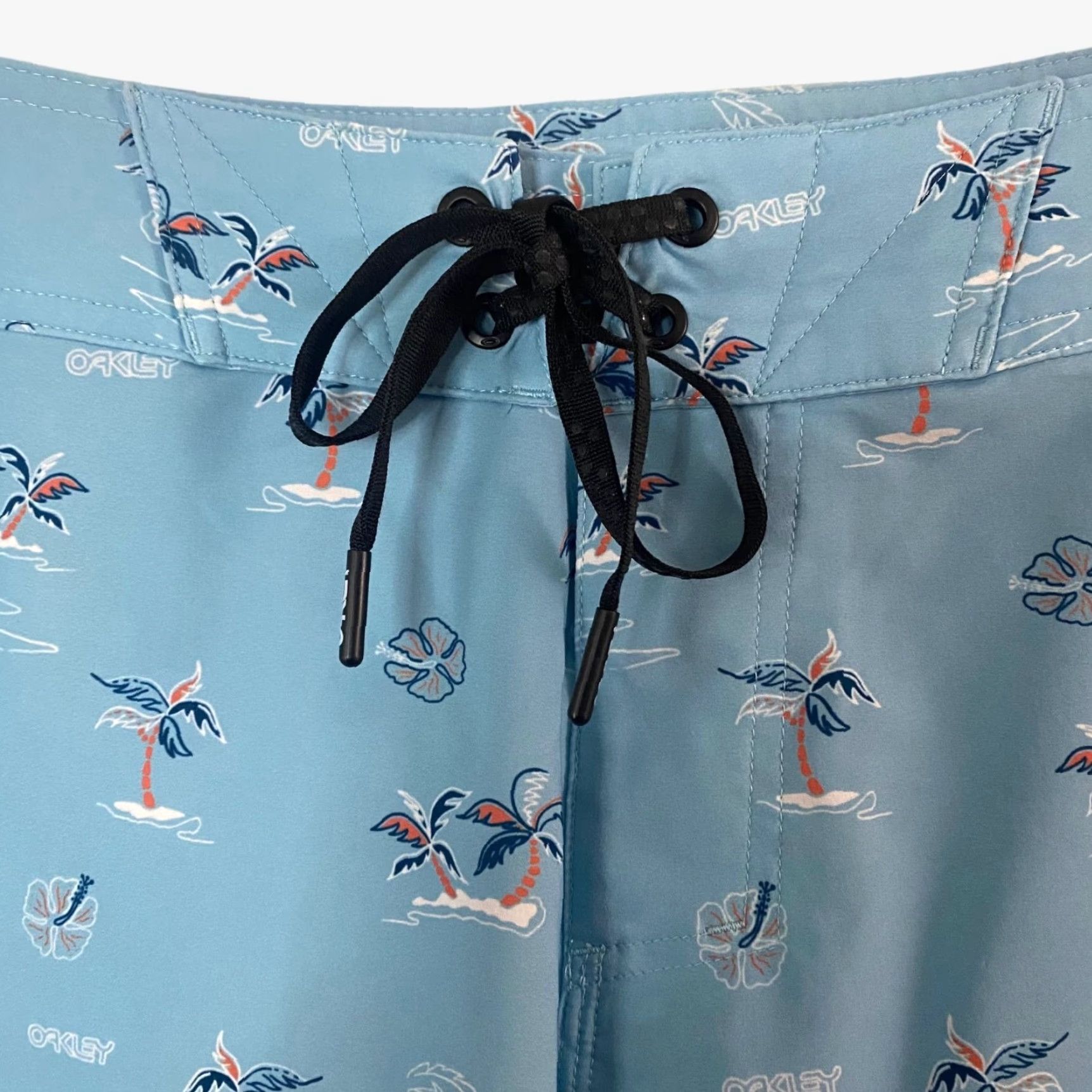 Oakley Oakley Board Shorts Mens 32 Blue Tropics Palm Tree Print 19" B1B RC - Tide Beach, Surf, Recreational - Back Pocket, Drawstring Size US 32 / EU 48 - 5 Thumbnail
