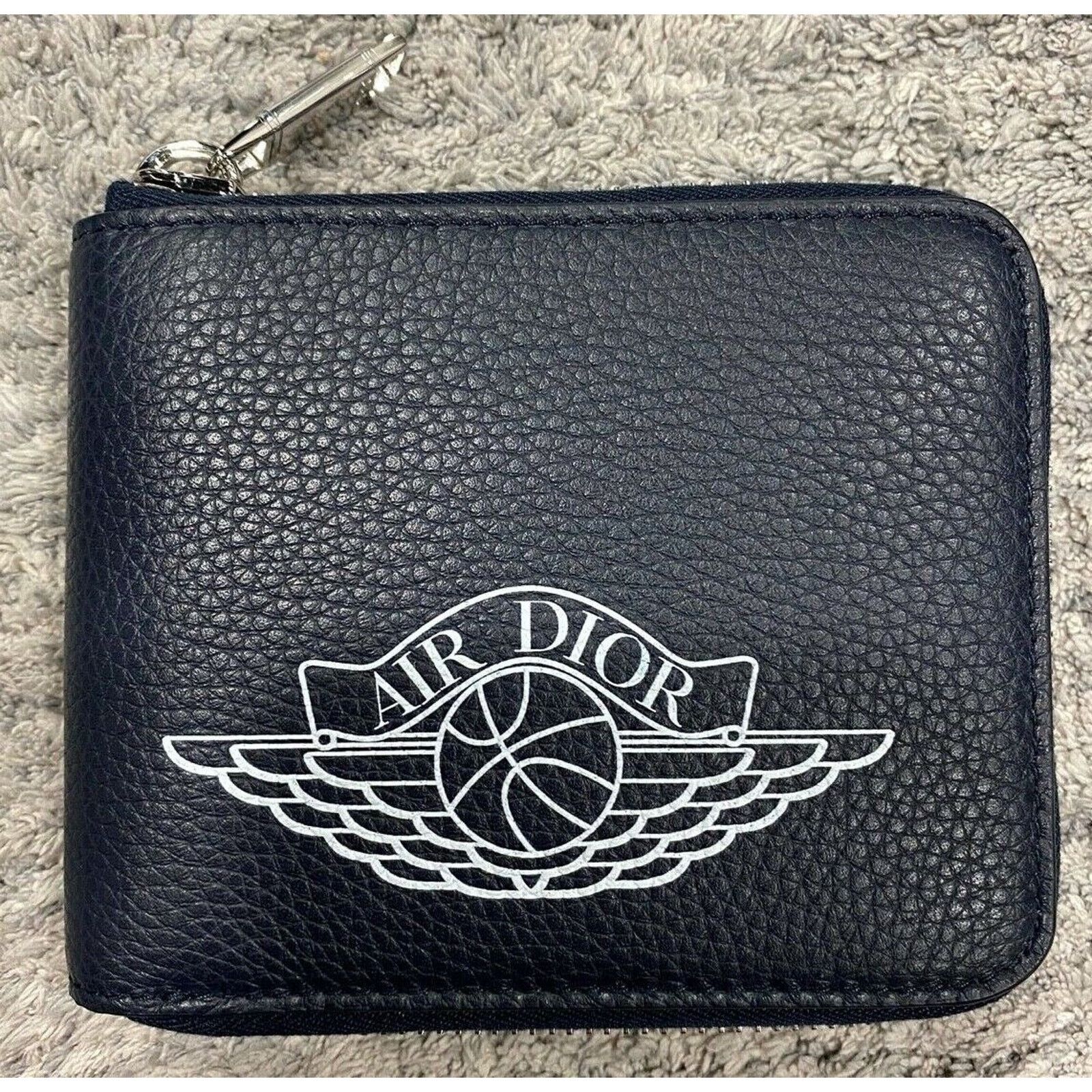 Dior Air Dior Jordaan White Logo Small Zip Around Compact Wallet Size ONE SIZE - 2 Thumbnail