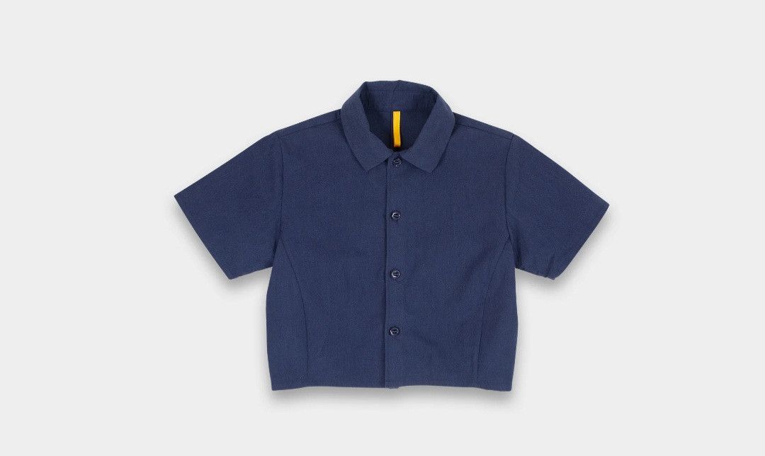 MAN-TLE Man-tle R6 WS1 Navy Wash Cropped Shirt (Bio Wash) Size M / US 6-8 / IT 42-44 - 1 Thumbnail