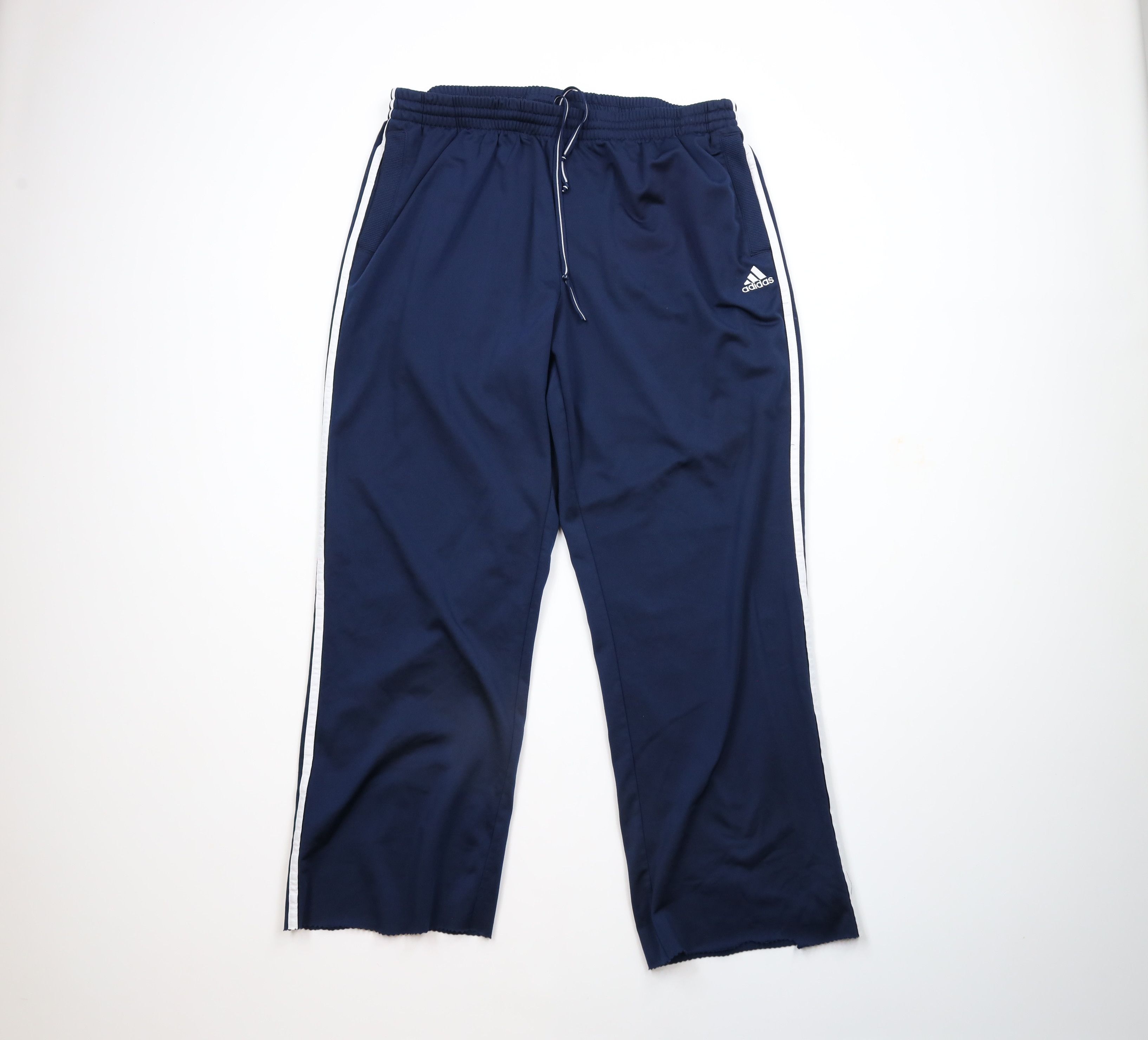 Adidas × Vintage Vintage Adidas Striped Wide Leg Sweatpants Pants Blue Size US 40 / EU 56 - 1 Thumbnail