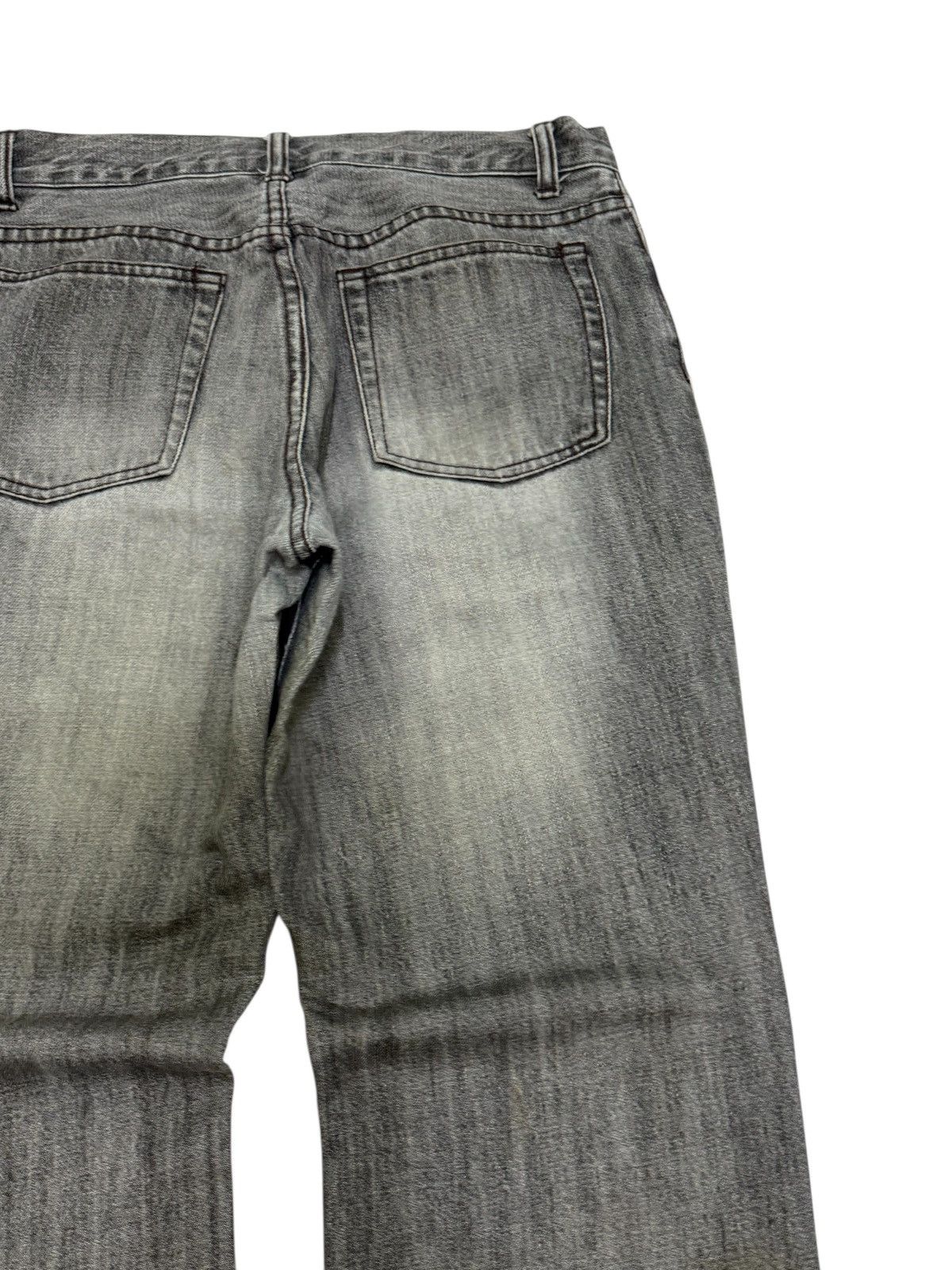 Japanese Brand Flare Mossimo Grey Distressed Pant Y2K Workwear Grunge Style Size US 30 / EU 46 - 12 Thumbnail