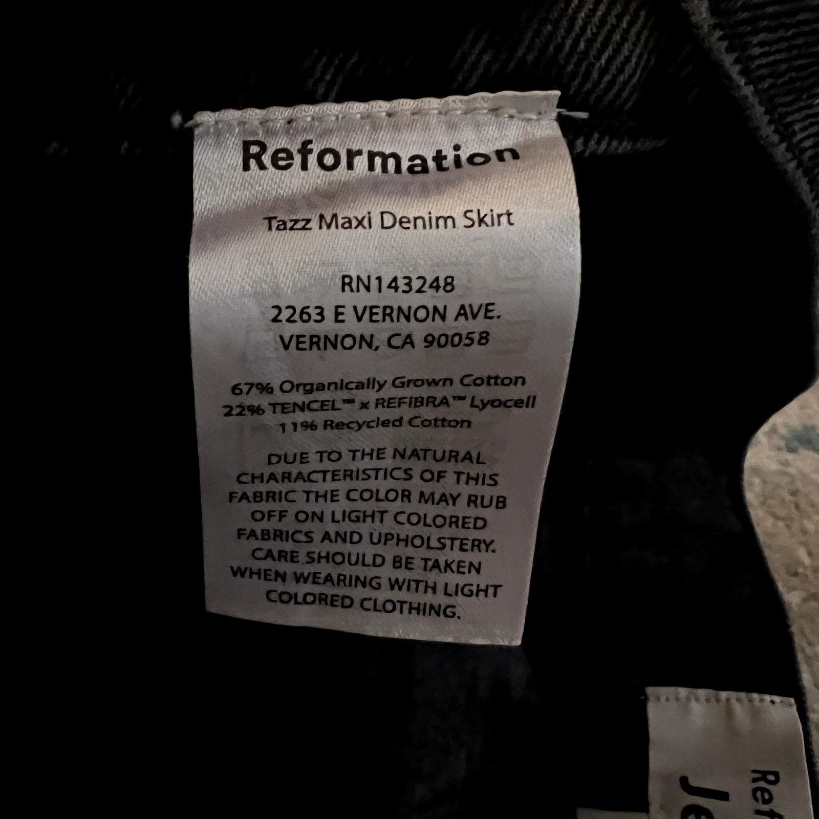 Reformation Reformation Tazz Maxi Denim Skirt size 28 gray wash Size 28" / US 6 / IT 42 - 5 Thumbnail