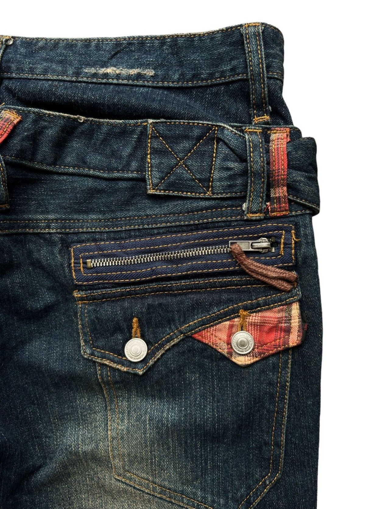 Hysteric Glamour Wild Khakis Double Waist Rusty Distressed Denim Jeans 33x30 Size US 33 - 8 Thumbnail