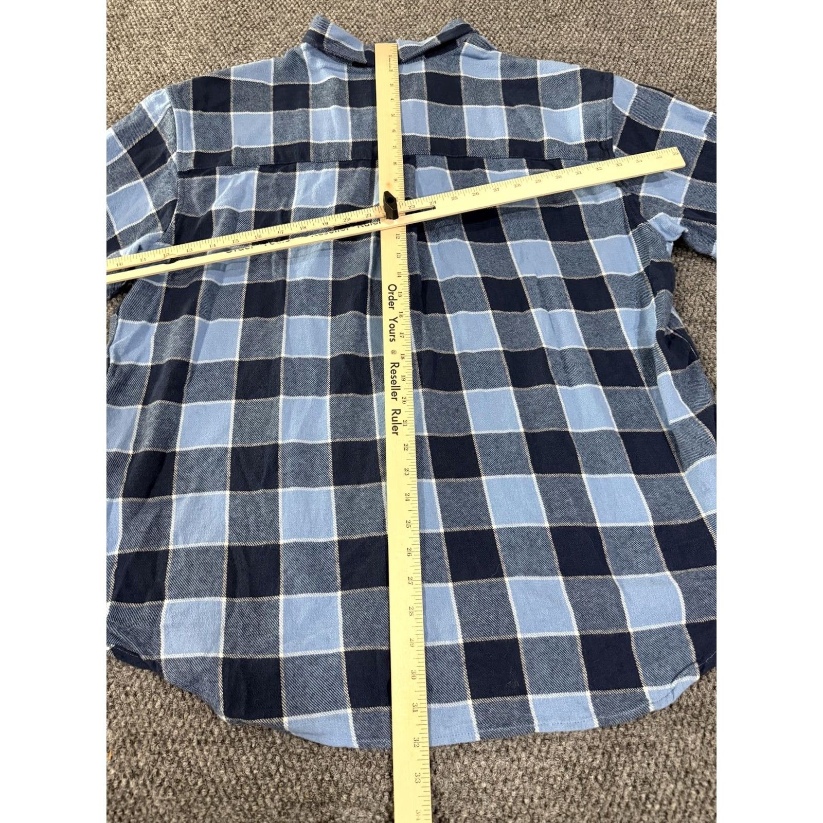 Levi's Levi's SilverTab Shirt Mens L Blue Plaid Flannel Long Sleeve Button Front Size US L / EU 52-54 / 3 - 8 Thumbnail