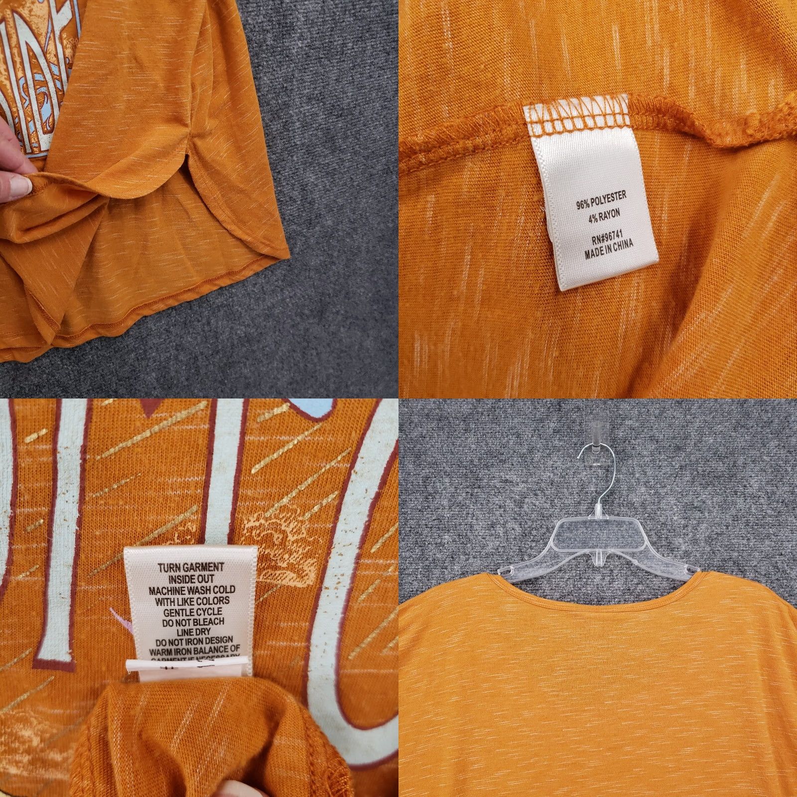 Sunflower Trueself Orange Sunflower Bloom Blouse Women 3X Plus Casual Top Size XXL / US 16-18 / IT 52-54 - 8 Thumbnail