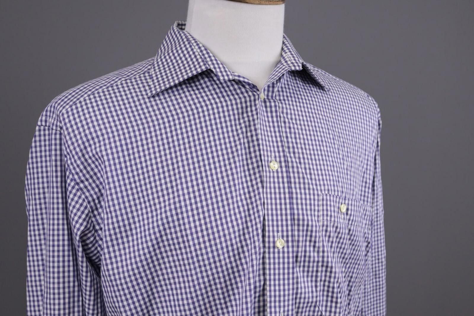 Eton Vintage Eton Sweden Blue Check Button Down Shirt Size 16 41 Size US M / EU 48-50 / 2 - 9 Thumbnail