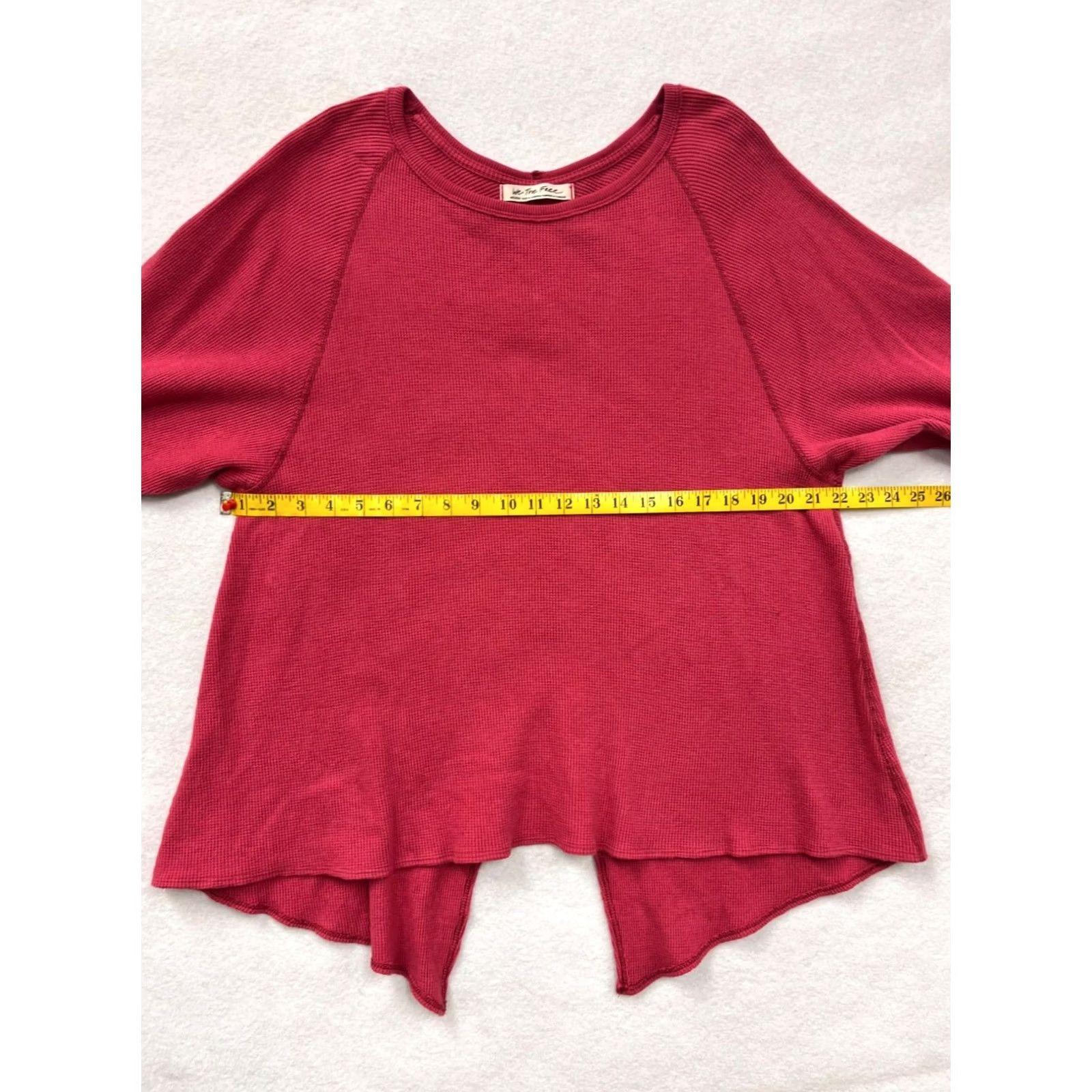 Free People Free People Amelia Thermal Sweater Womens Medium Pink Oversized Boho Rose Size M / US 6-8 / IT 42-44 - 8 Thumbnail