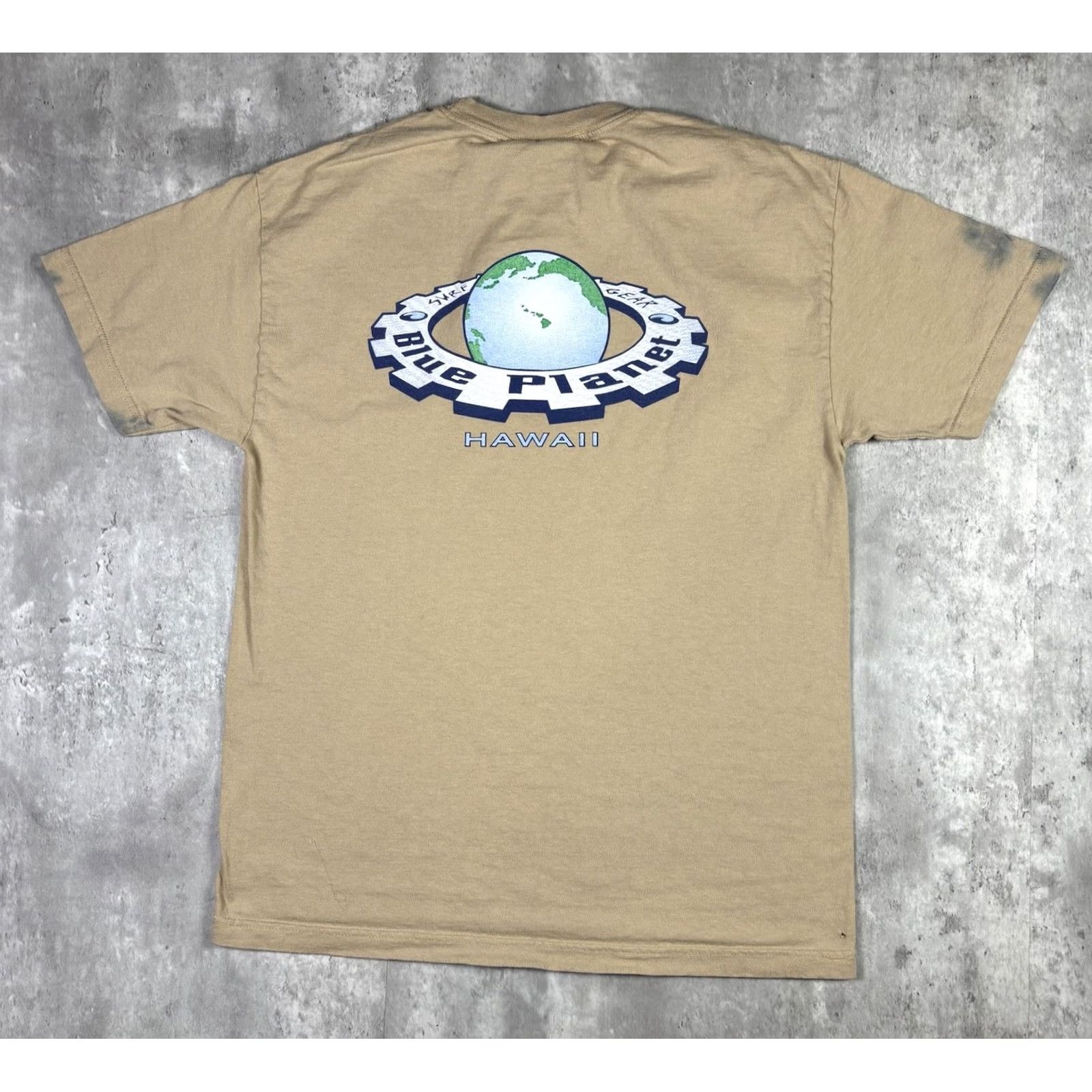Globe VINTAGE Hawaii 90s Surf T Shirt Mens Large Blue Graphic Print Crew Neck Short Sleeve Cotton Size US L / EU 52-54 / 3 - 2 Thumbnail