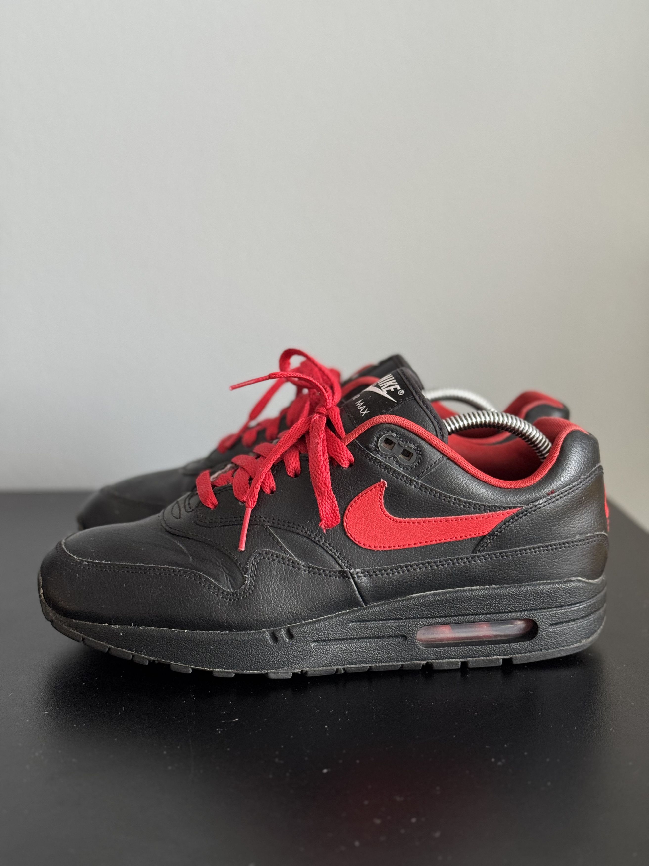 Nike Nike Air Max 1 ID 90 Red Black Leather krampus patta parra Size US 9.5 / EU 42-43 - 1 Thumbnail