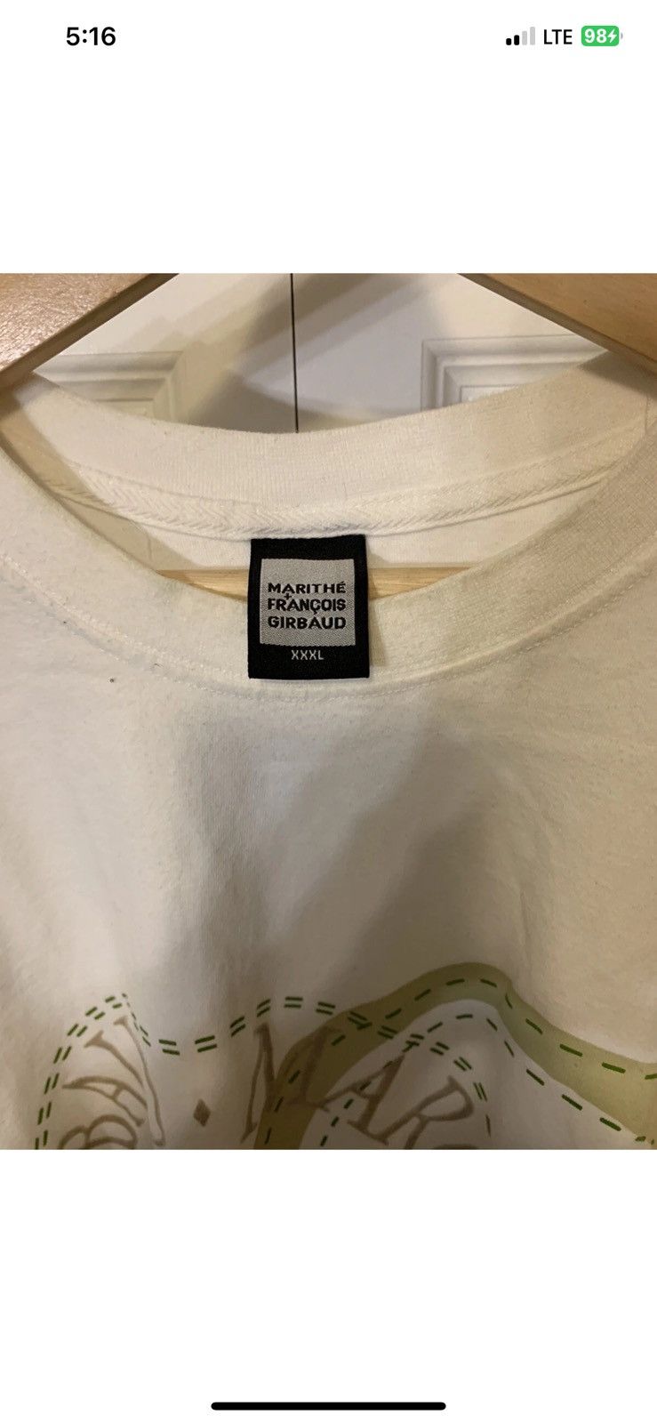 Marithe + Francois Girbaud Marithe François Girbaud mens sz 3XL t shirt white green Size US XXL / EU 58 / 5 - 2 Thumbnail