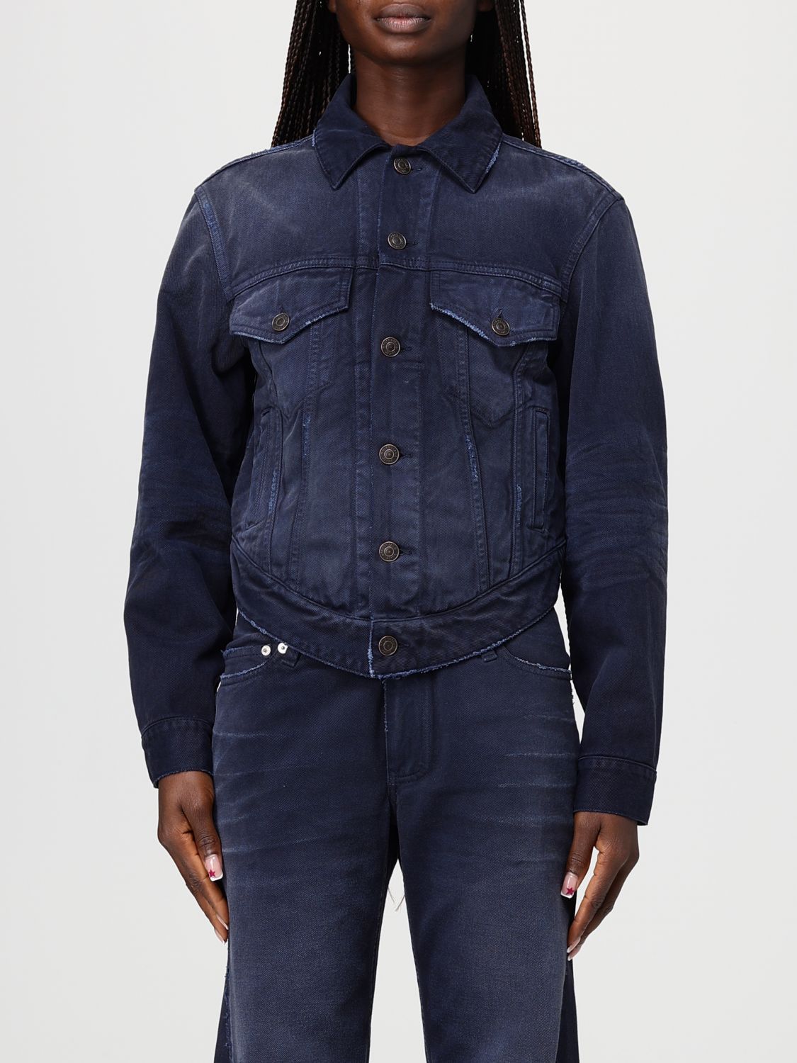 Balenciaga Balenciaga Jacket Woman Navy Size L / US 10 / IT 46 - 1 Thumbnail