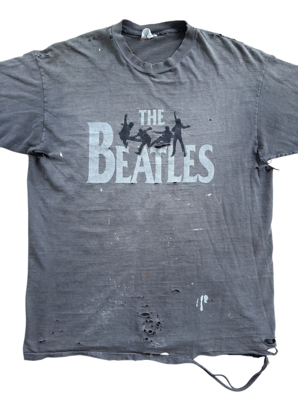 Band Tees × Vintage THRASHED Vintage The Beatles Faded Single Stitched Tee Shirt Size US XL / EU 56 / 4 - 5 Thumbnail
