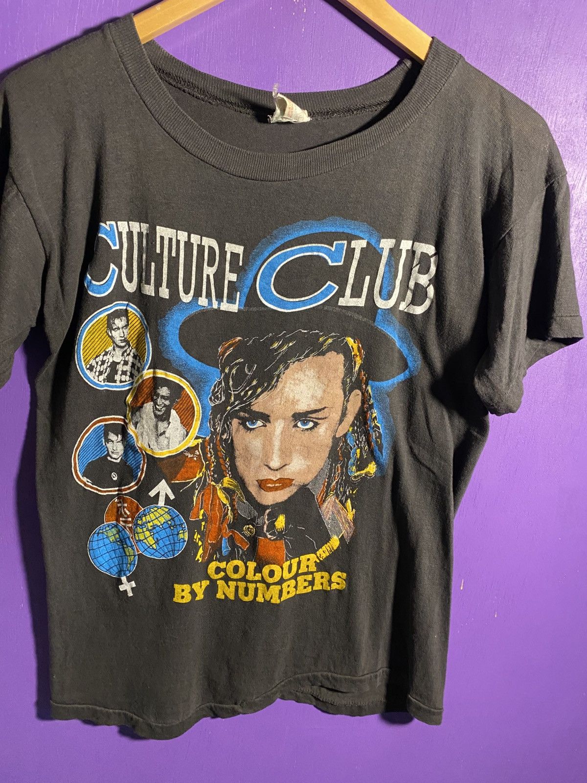 Band Tees Vintage 80s Culture club colour by numbers tour tee Size US M / EU 48-50 / 2 - 3 Thumbnail