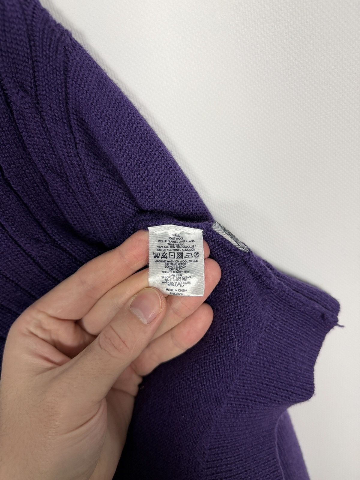 Aquascutum Aquascutum Golf Wool Sweater Cable Knit Pullover Purple Sz M Size US M / EU 48-50 / 2 - 9 Thumbnail