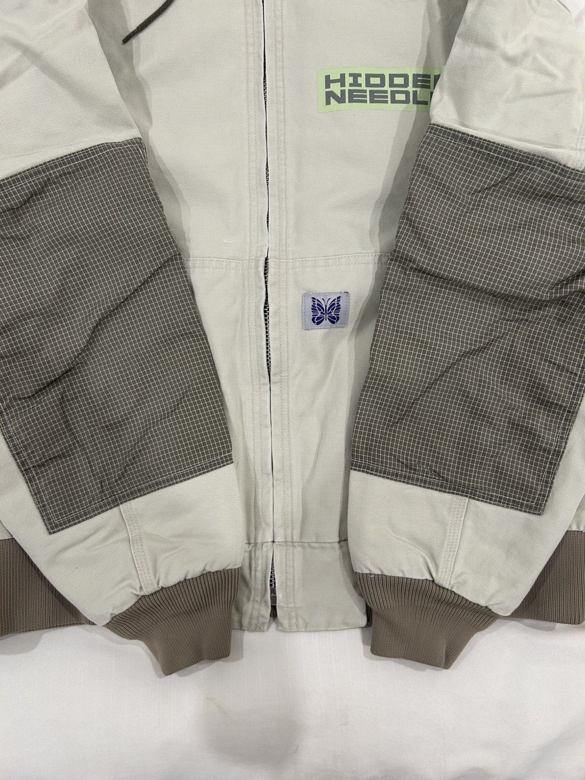 HIDDEN × Needles Needles Hidden NY Zipped Work Hoodie Jacket Butterfly Japan Size US M / EU 48-50 / 2 - 4 Thumbnail