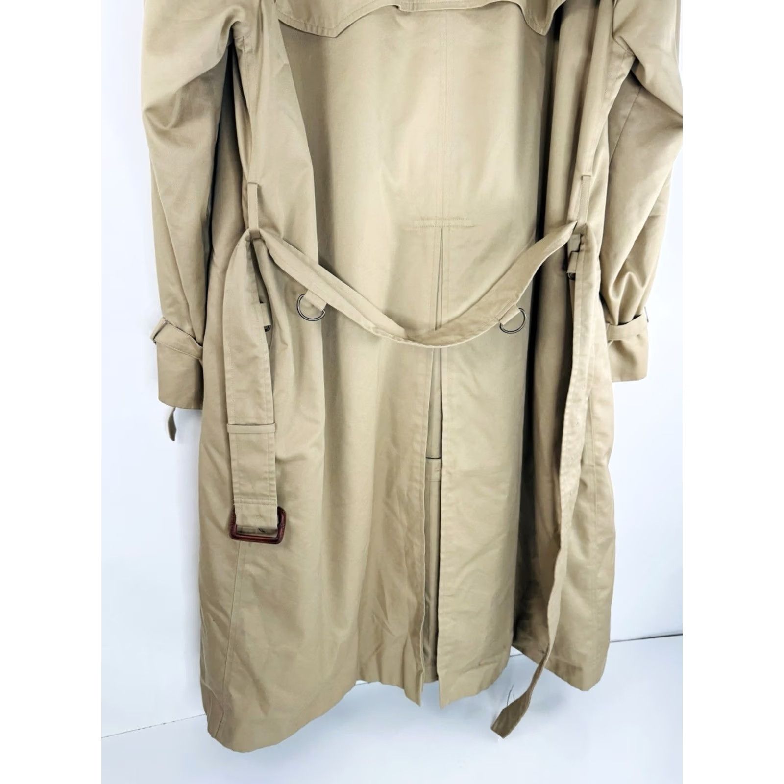 Baracuta BARACUTA Long Wool Trenchcoat Dark Light Brown Belted Overcoat - 44 Long - Baracuta Coat Mens Vintage 1940s 50s 60s Style EX Size US S / EU 44-46 / 1 - 6 Thumbnail