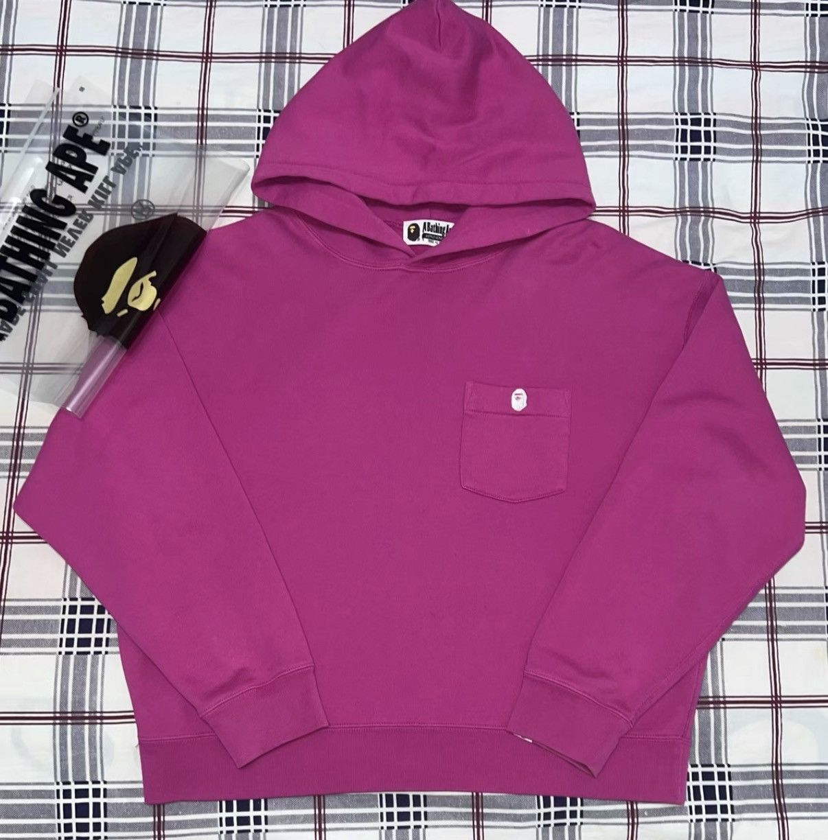 Bape BAPE OG Nigo era, magenta short wide limited hoodie Size US M / EU 48-50 / 2 - 1 Thumbnail