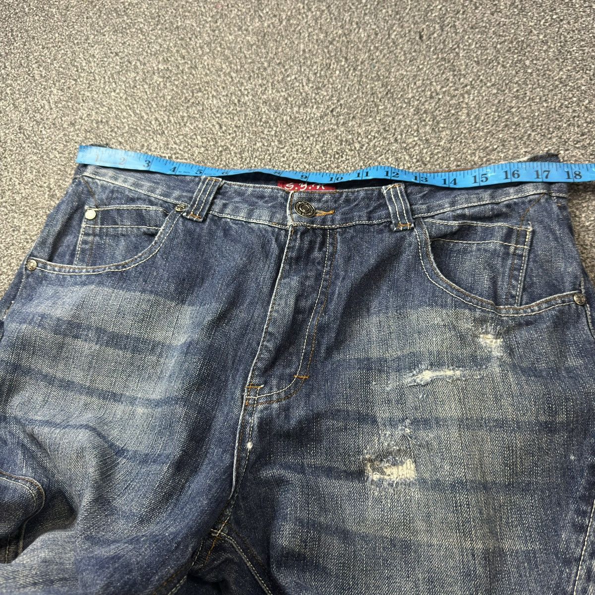 Who Decides War 🔥🇯🇵 Japanese Baggy Flared SYH Streetwear Wide Leg Denim Size US 35 - 12 Thumbnail