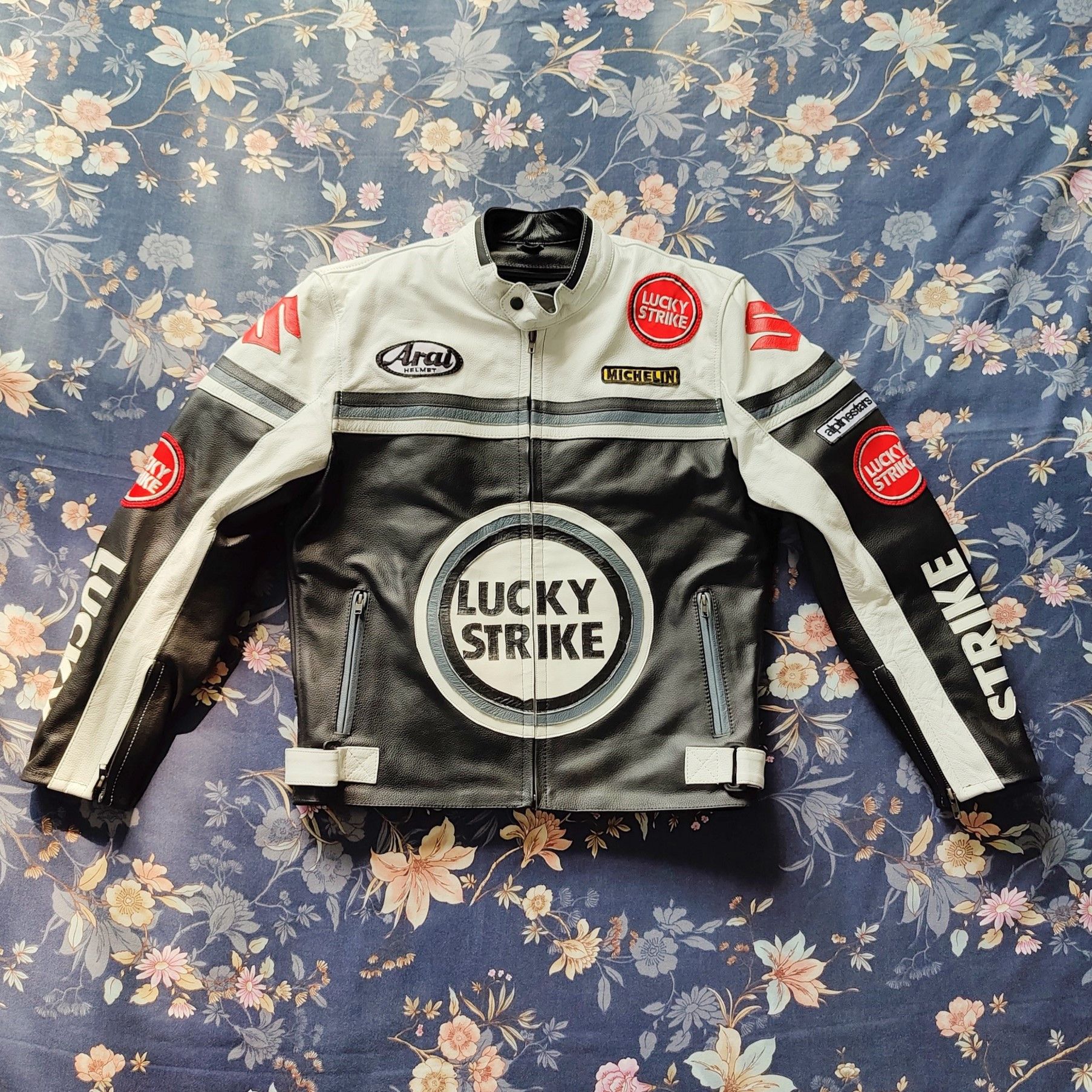 Vintage 🔥 LUCKY STRIKE 🔥 RARE VINTAGE 90s LEATHER JACKET OUTERWEAR Size US M / EU 48-50 / 2 - 1 Thumbnail