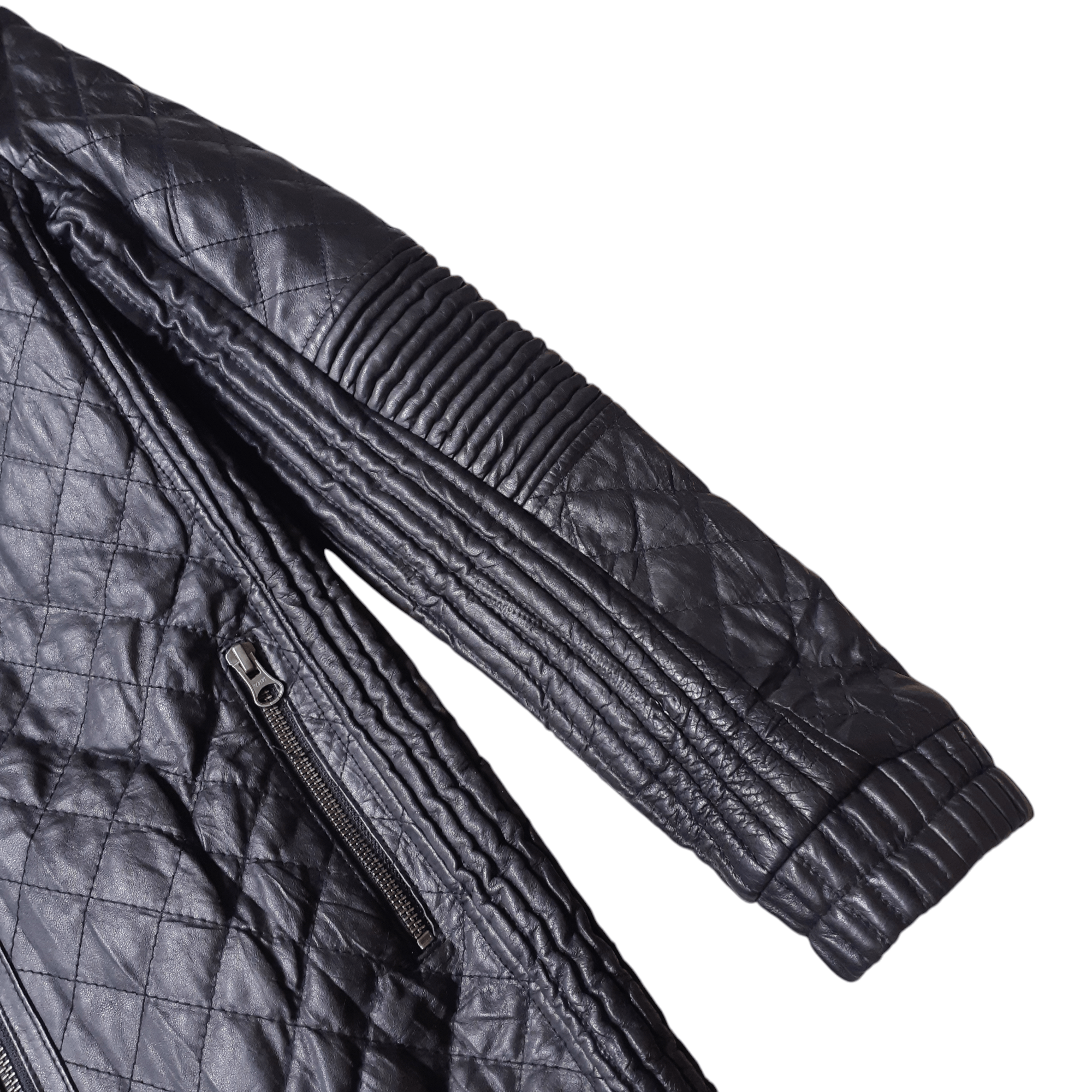 Enchantment Enchantement Japan Quilted Lambskin Leather Biker Jacket Size XS / US 0-2 / IT 36-38 - 6 Thumbnail