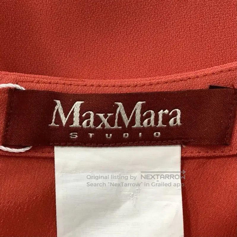 Max Mara MaxMara Red V-Neck Dress with Belt . Size M / US 6-8 / IT 42-44 - 3 Thumbnail
