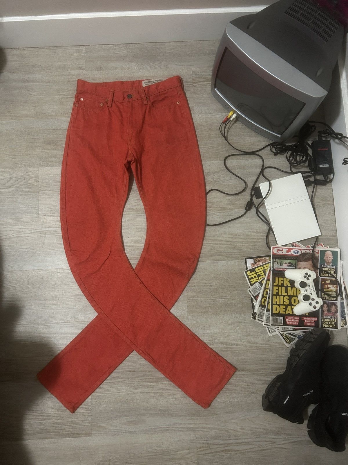 Kapital Orange Curved Denim