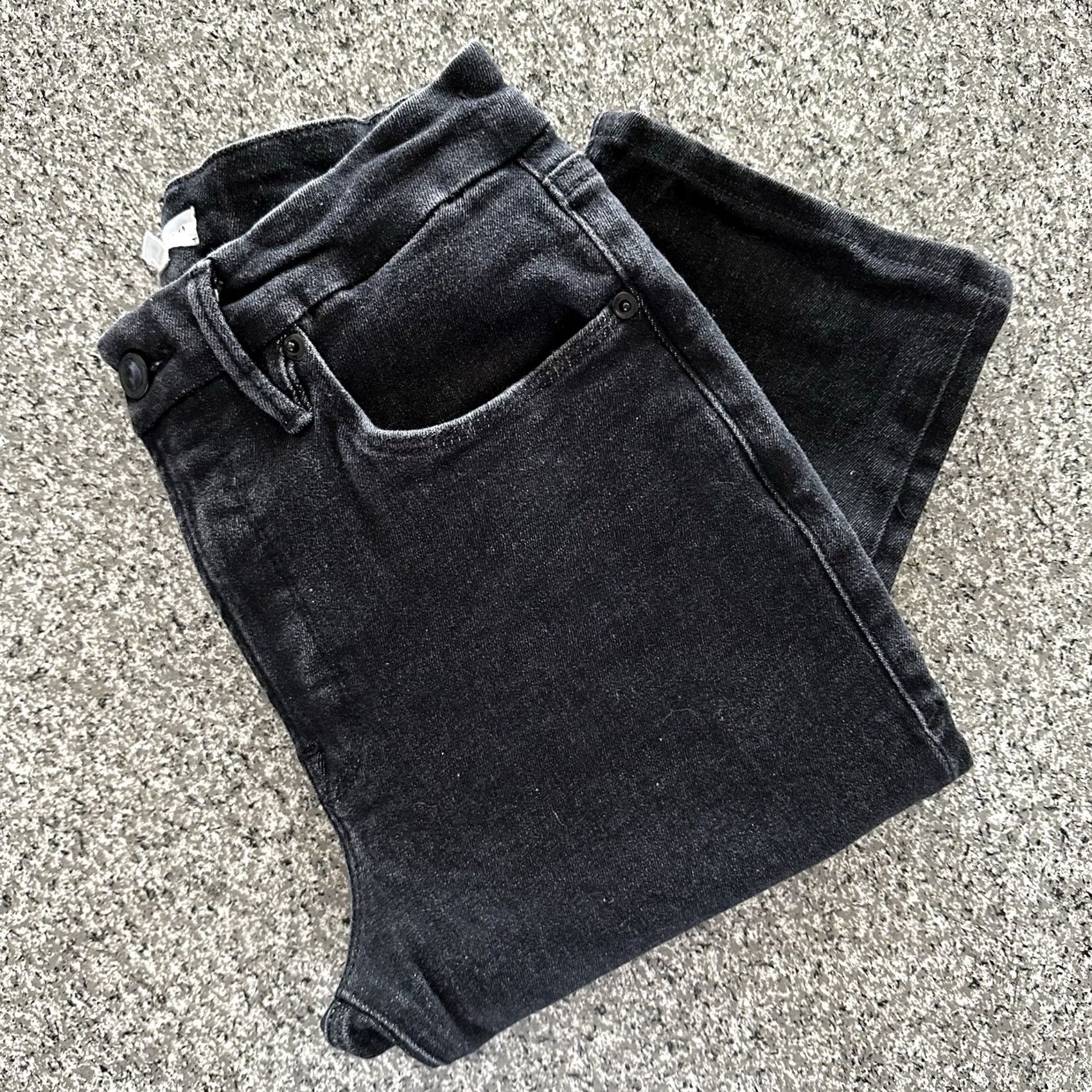 Good American Good American Jeans Womens 4 27x25 Mid Rise Straight Black Jeans Size 27" / US 4 / IT 40 - 2 Thumbnail
