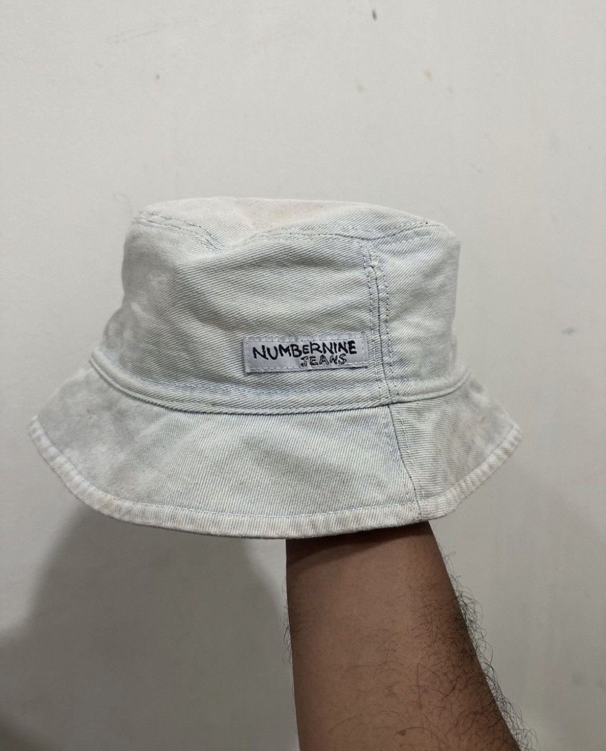 Japanese Brand 90’s Number (N)ine Faded Jeans Denim Hat Size ONE SIZE - 1 Thumbnail
