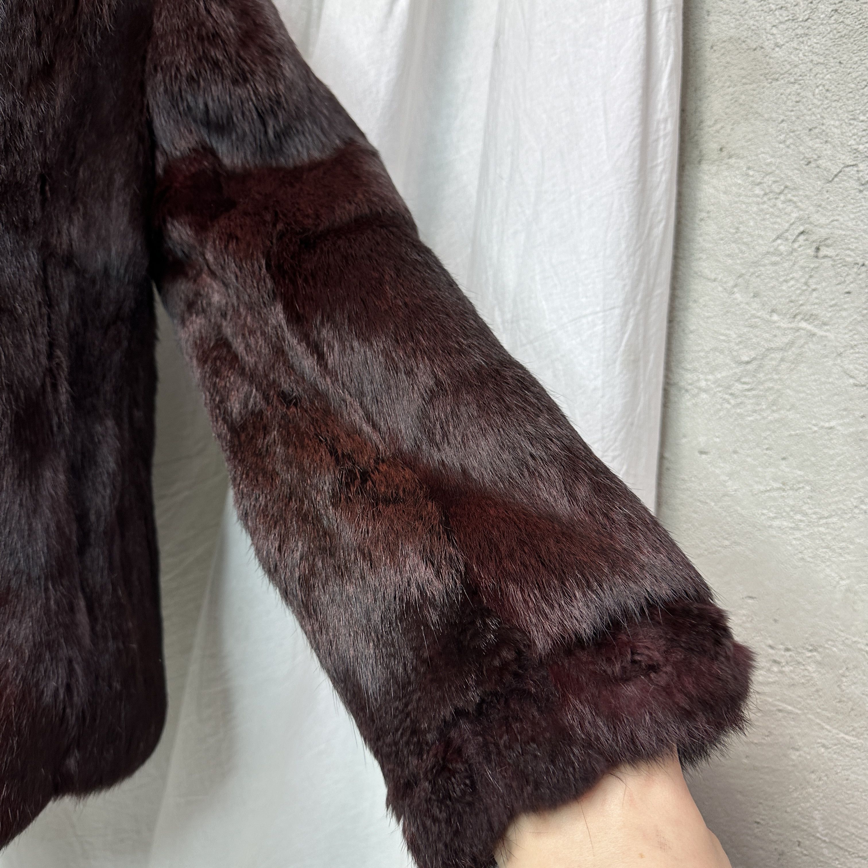 Vintage Vintage Old Money Cherry Red Real Rabbit Fur 90s Size S / US 4 / IT 40 - 11 Thumbnail