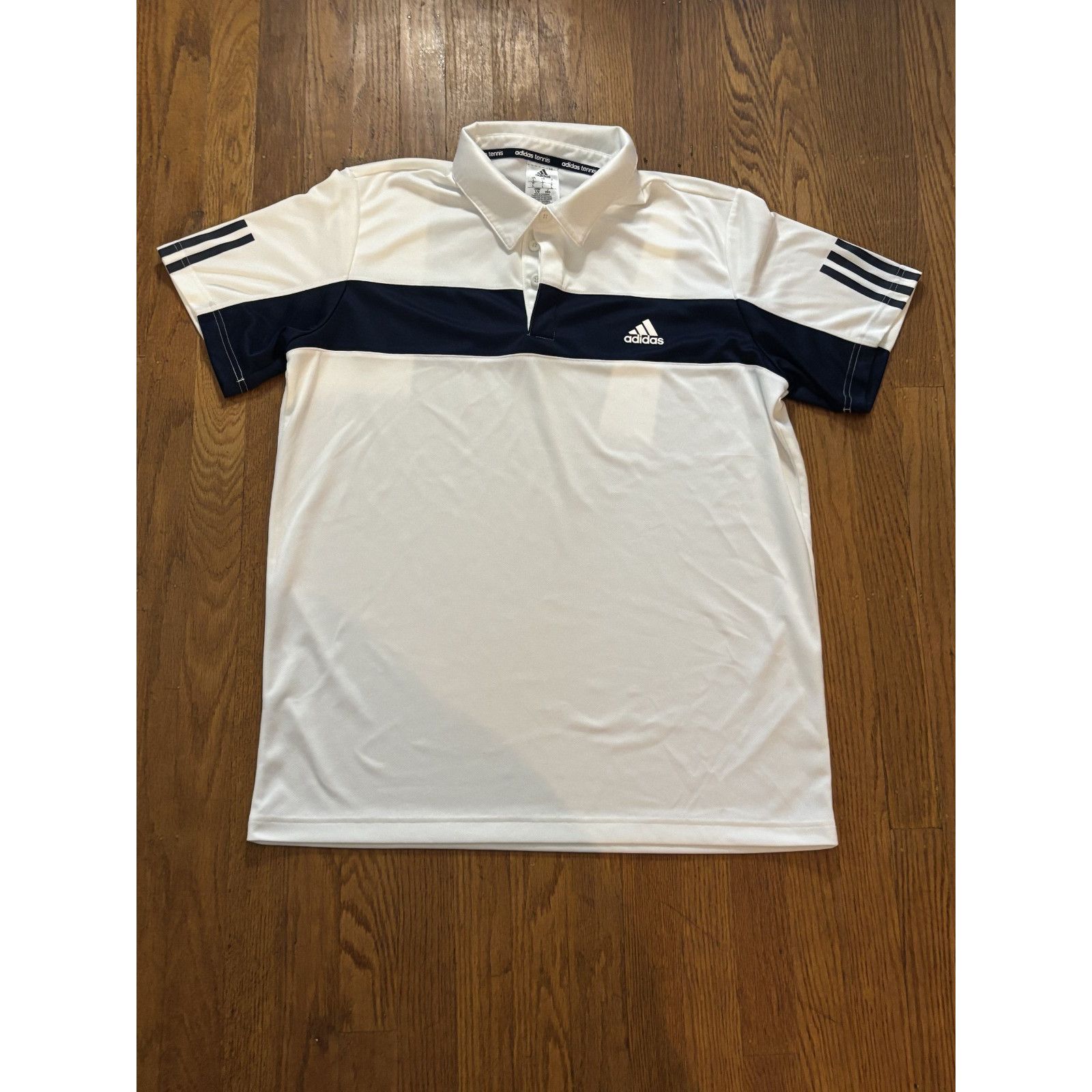 Adidas Adidas Tennis Polo Shirt White Men L ClimaLite Performance Size US L / EU 52-54 / 3 - 1 Thumbnail