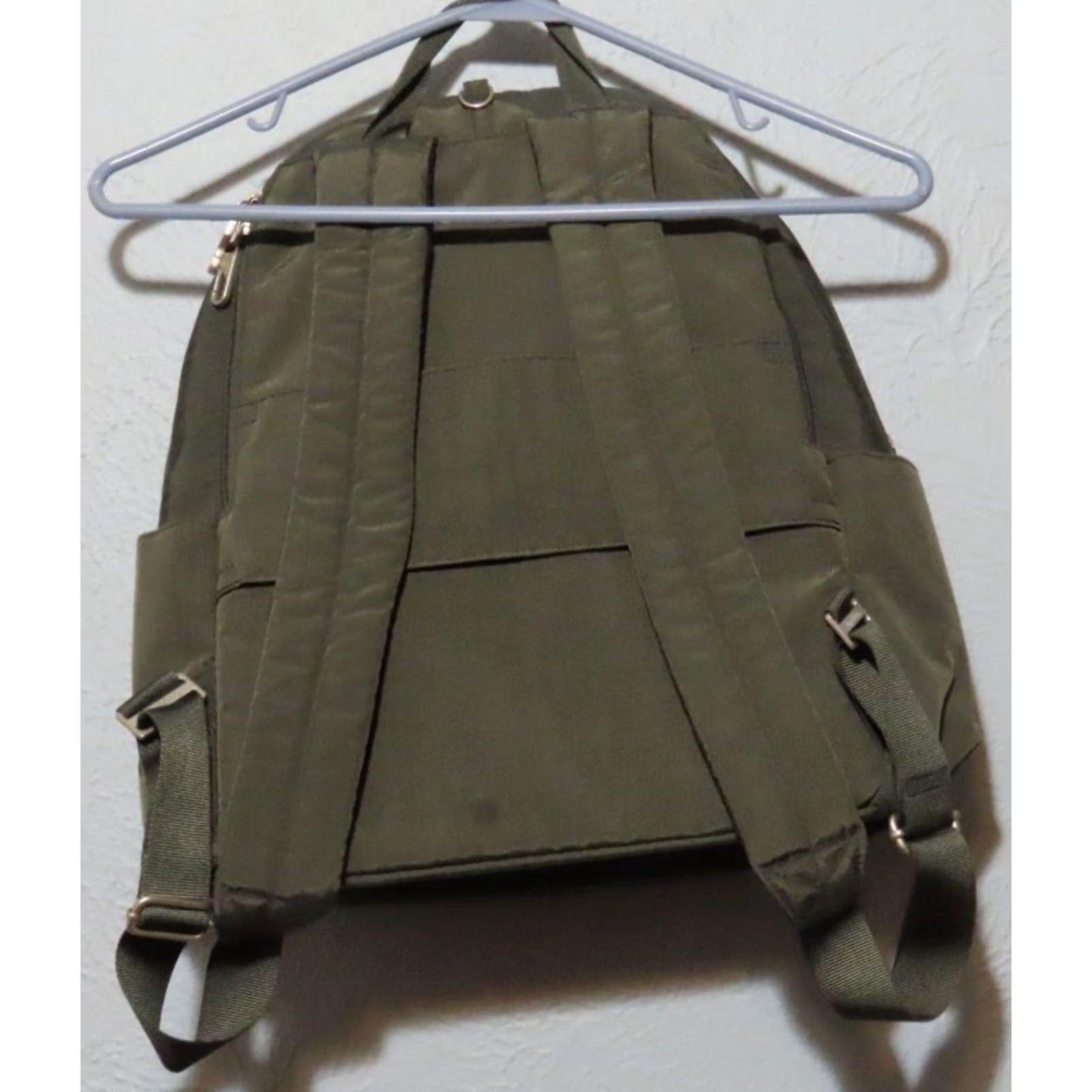 Vintage READ Baggallini All Over Laptop Backpack Charcoal Gray Ladies Medium Nylon Backpack Woman Gray Charcoal Laptop Padded Zipper Size ONE SIZE - 4 Thumbnail