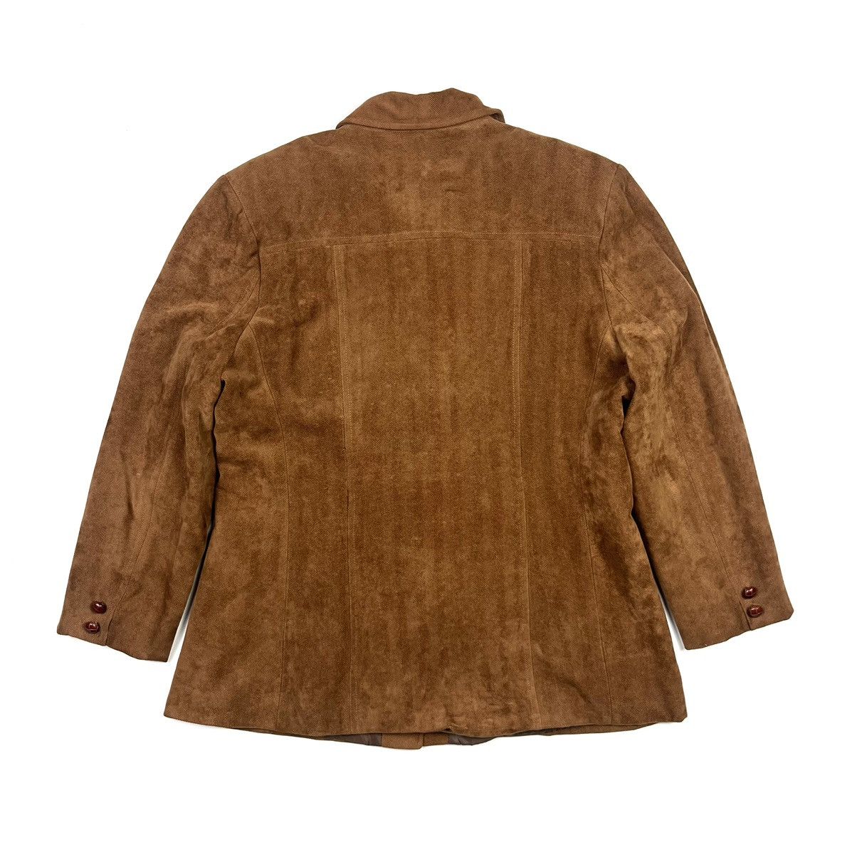 Givenchy × Vintage Vintage Givenchy 90s En Plus Long Blazwe Brown Size 42R - 8 Thumbnail