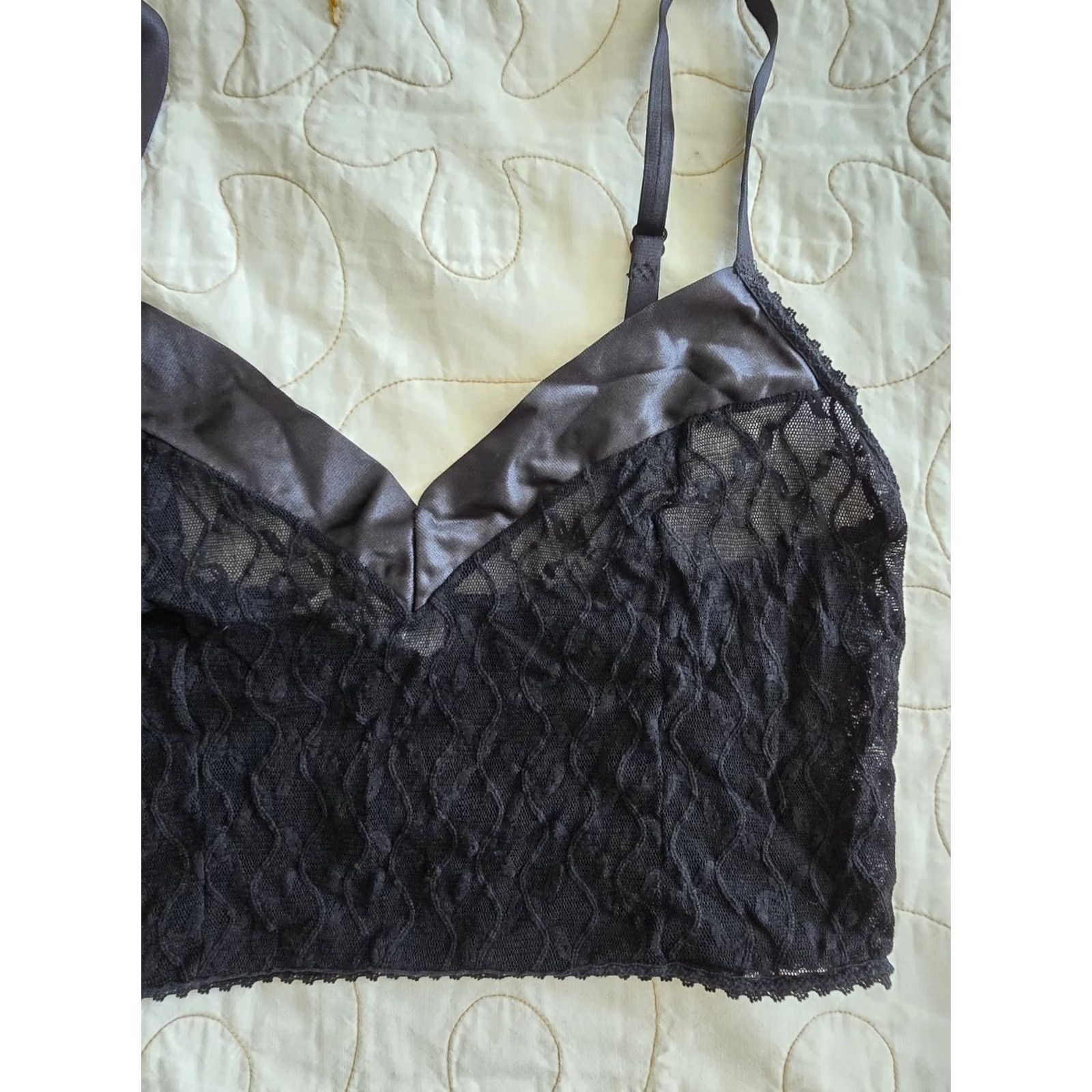 Undercover VINTAGE UndercoverWear Black Lace Bralet Shirt Womens Small Medium 1970s 1980s Art Deco Size ONE SIZE - 4 Thumbnail