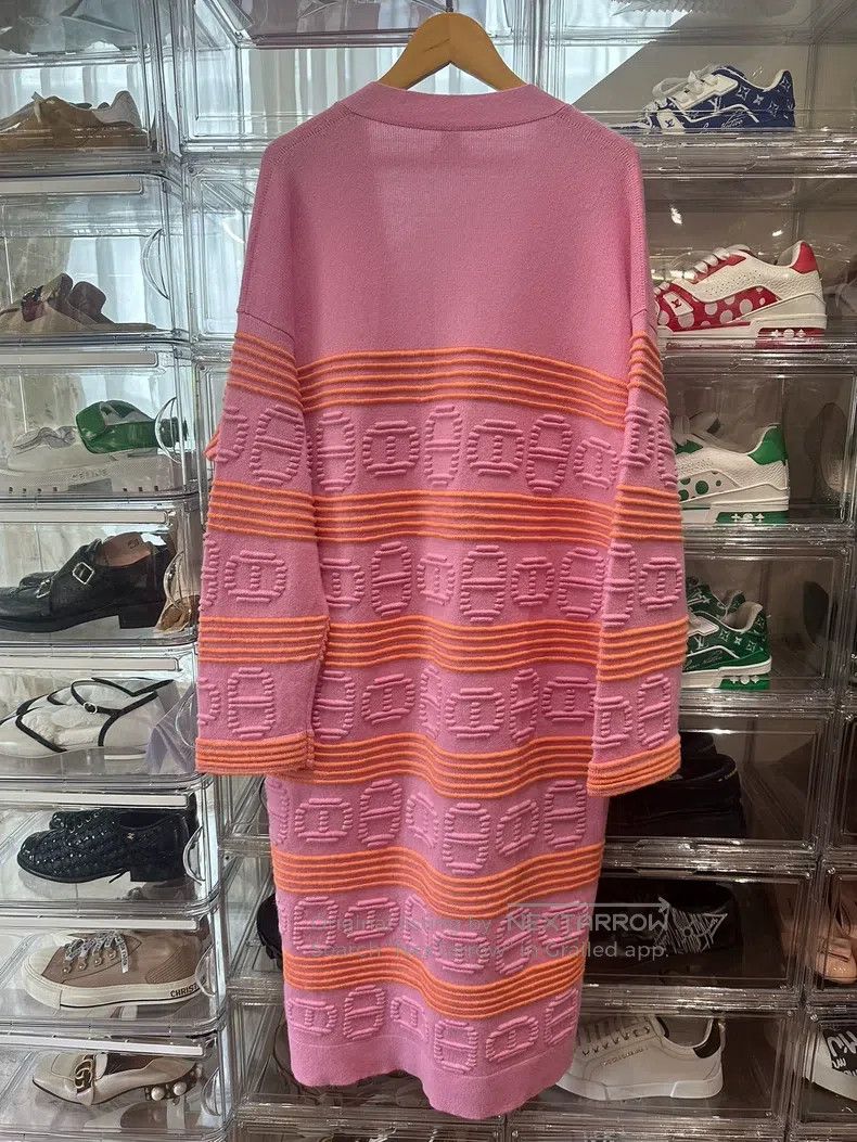 Hermes Hermes Pig Nose Long Knitted Cardigan Jacket Size XXS / US 00 / IT 34 - 3 Thumbnail
