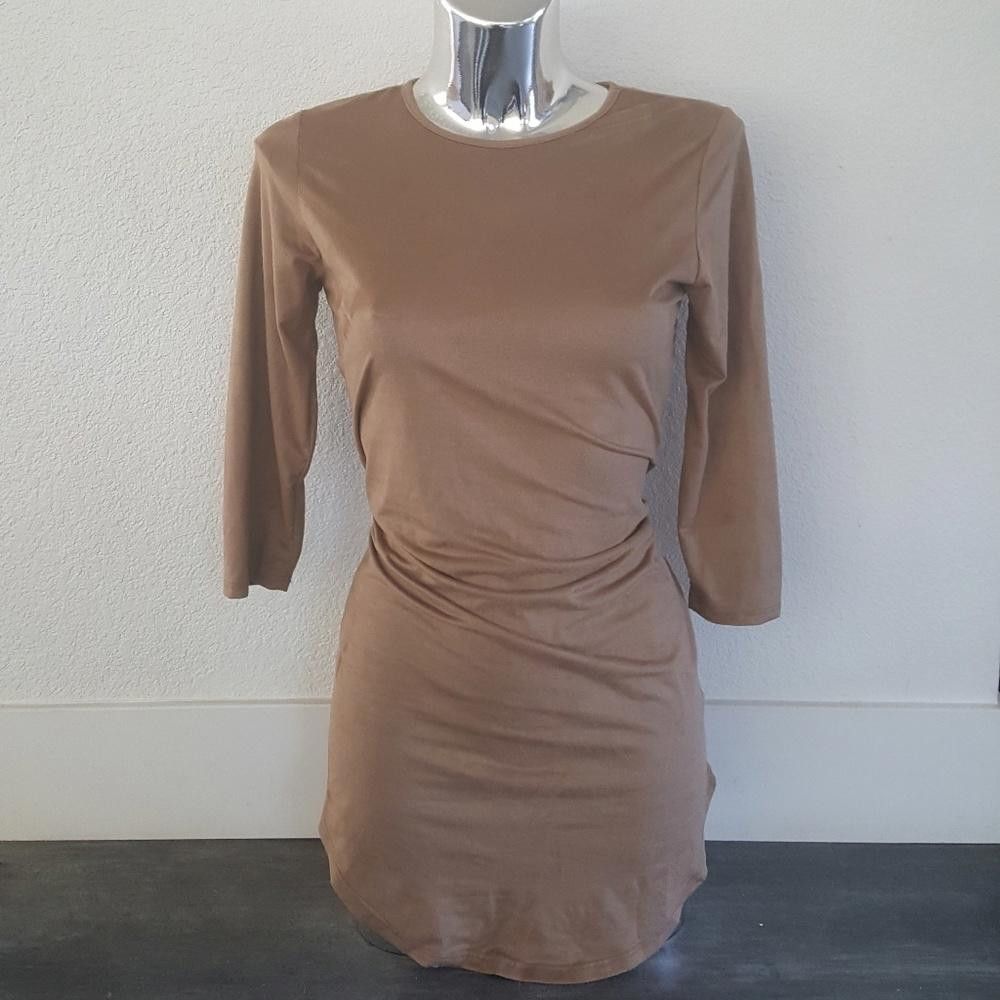 Designer Cinnamon Sugar Suede TicToc 3/4 Sleeve Mini Size M / US 6-8 / IT 42-44 - 1 Thumbnail