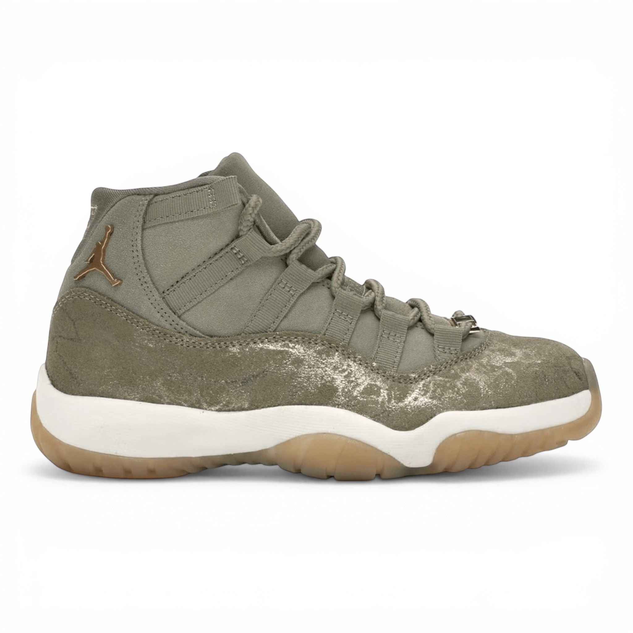 Off-White Air Jordan 11 Retro Neutral Olive (W) Size US 12 / IT 42 - 1 Thumbnail