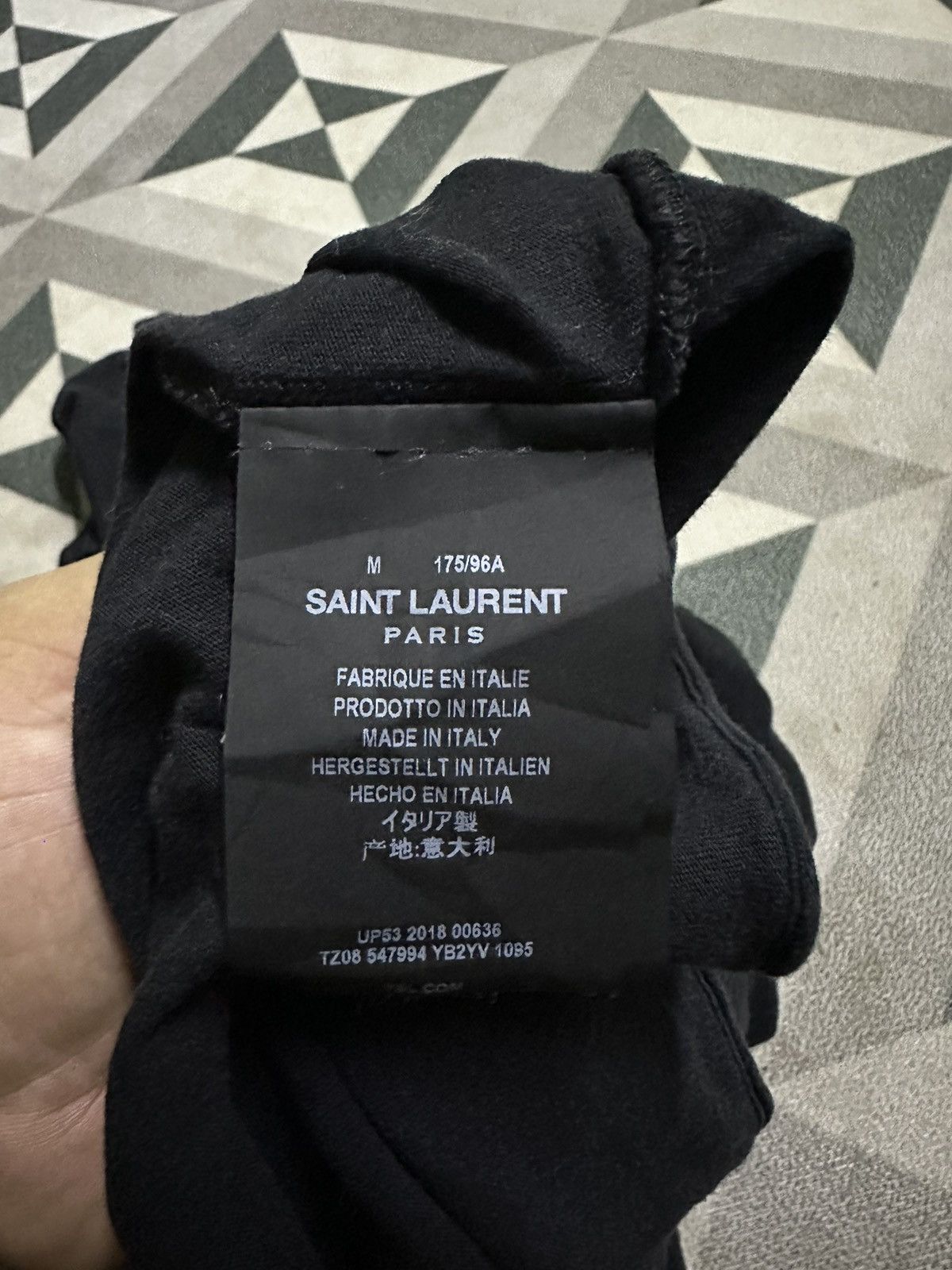 Saint Laurent Paris Saint Laurent black robot tshirt Size US M / EU 48-50 / 2 - 9 Thumbnail