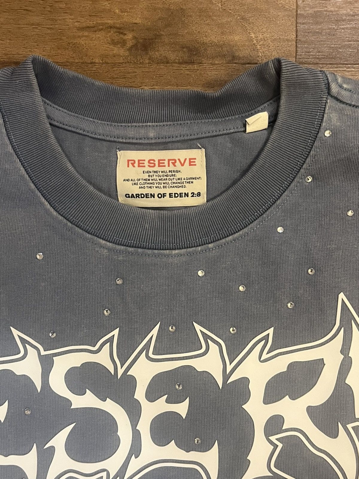 Other Reserve LA blue studded box tshirt medium brand new Size US M / EU 48-50 / 2 - 3 Thumbnail
