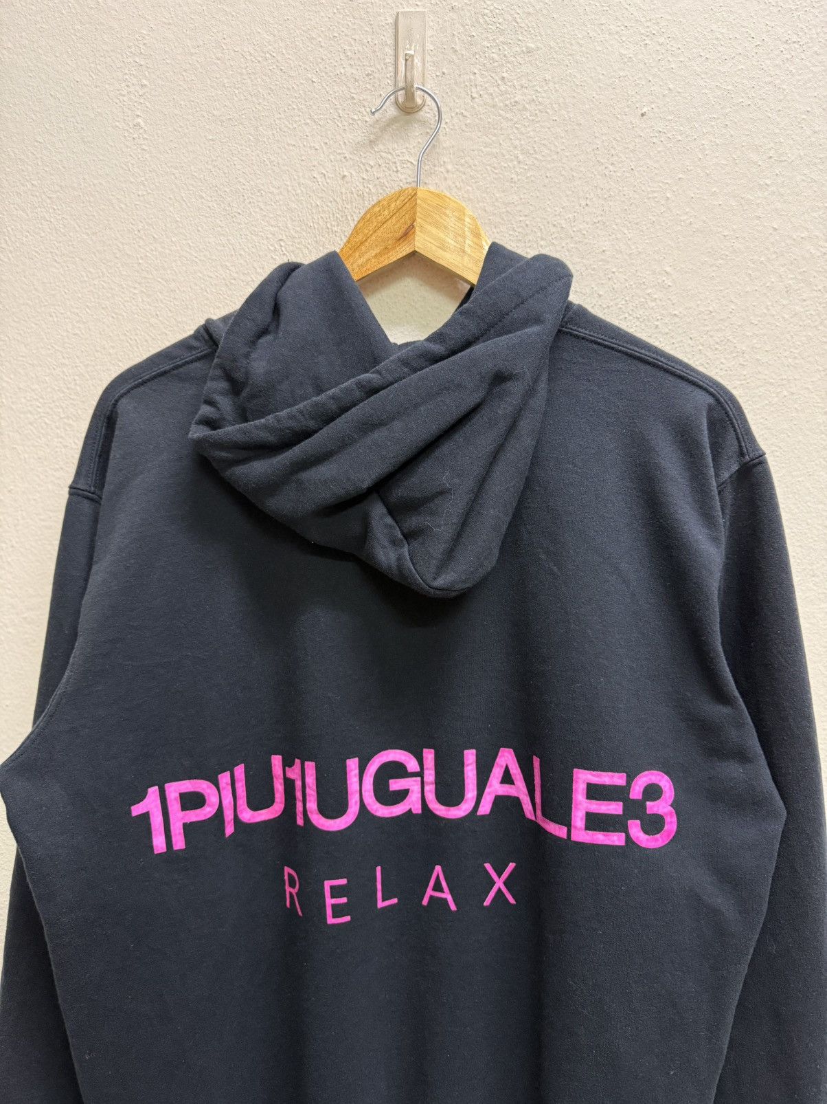 Japanese Brand 1PIU1UGUALE3 pink word pullover sweater hoodie Size US L / EU 52-54 / 3 - 17 Thumbnail