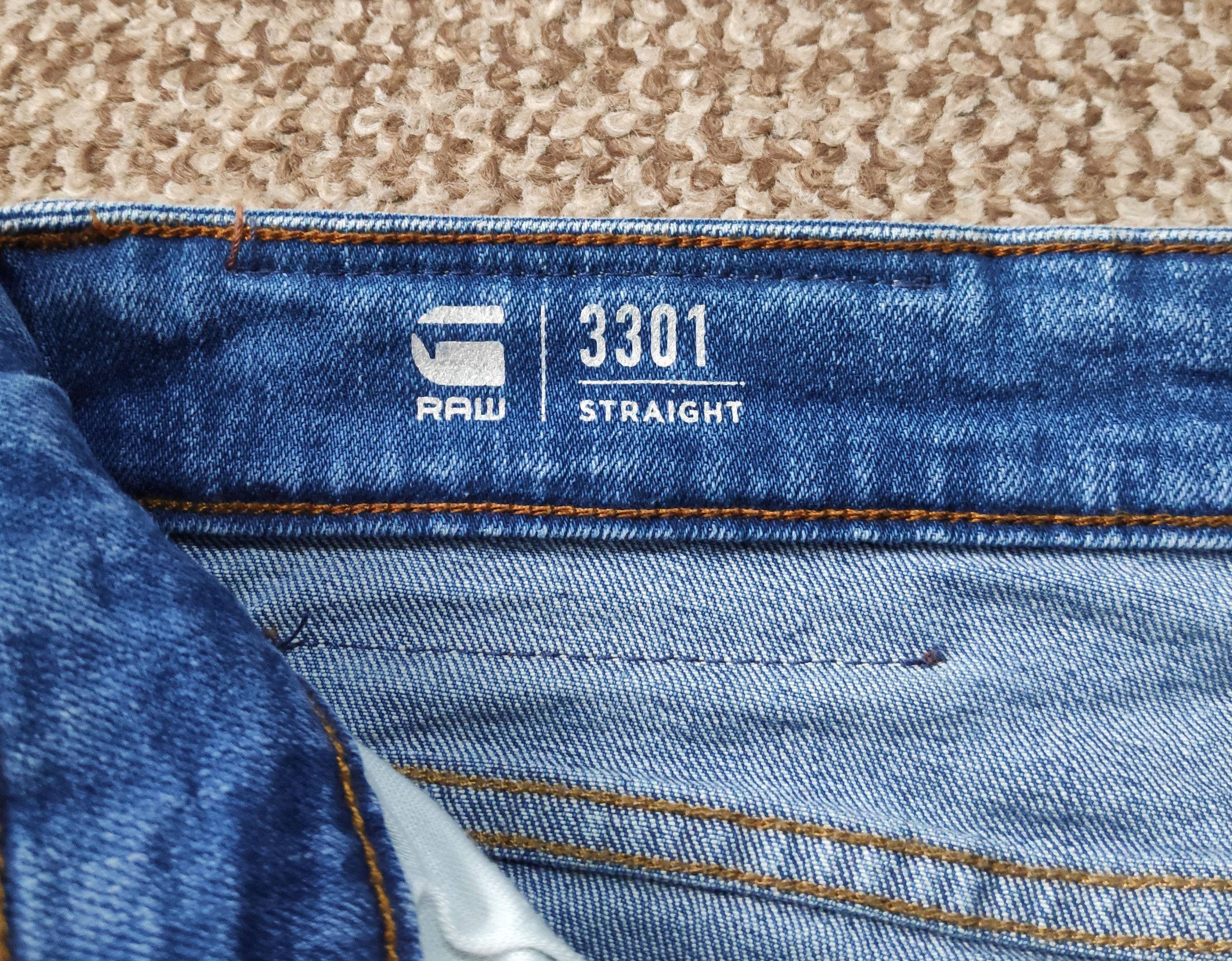 G-Star G-Star Raw 3301 Straight Denim Jeans sz W32 L32 Size US 32 / EU 48 - 9 Thumbnail