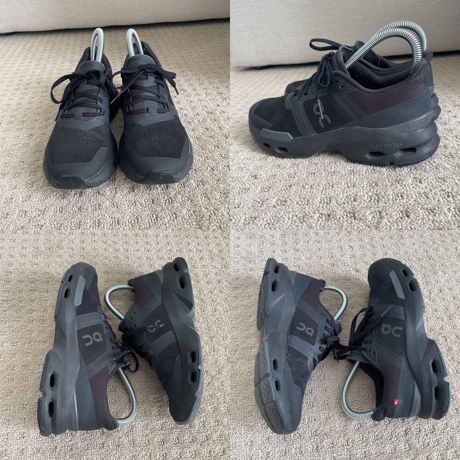 Vintage On Cloud Cloudpulse Women's 5.5 Black Eclipse Sneaker Gym Activewear Shoes Size US 6 / IT 36 - 8 Thumbnail