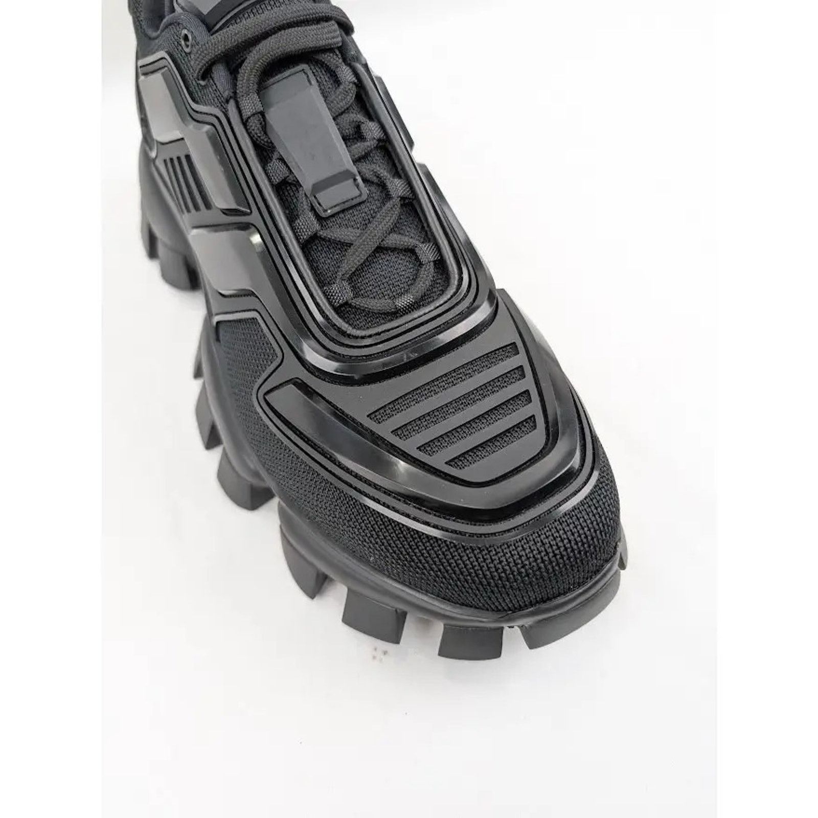 Prada o1rshd1 Cloudbust Thunder Rubber Knit Sneakers in Nero Size US 10.5 / EU 43-44 - 5 Thumbnail