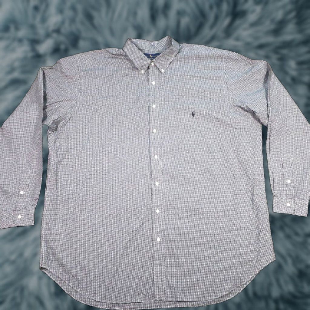 Ralph Lauren Ralph Lauren Button-Down Shirt Mens 3XLT Long Sleeve Black White Check EUC Size US XXL / EU 58 / 5 - 1 Thumbnail