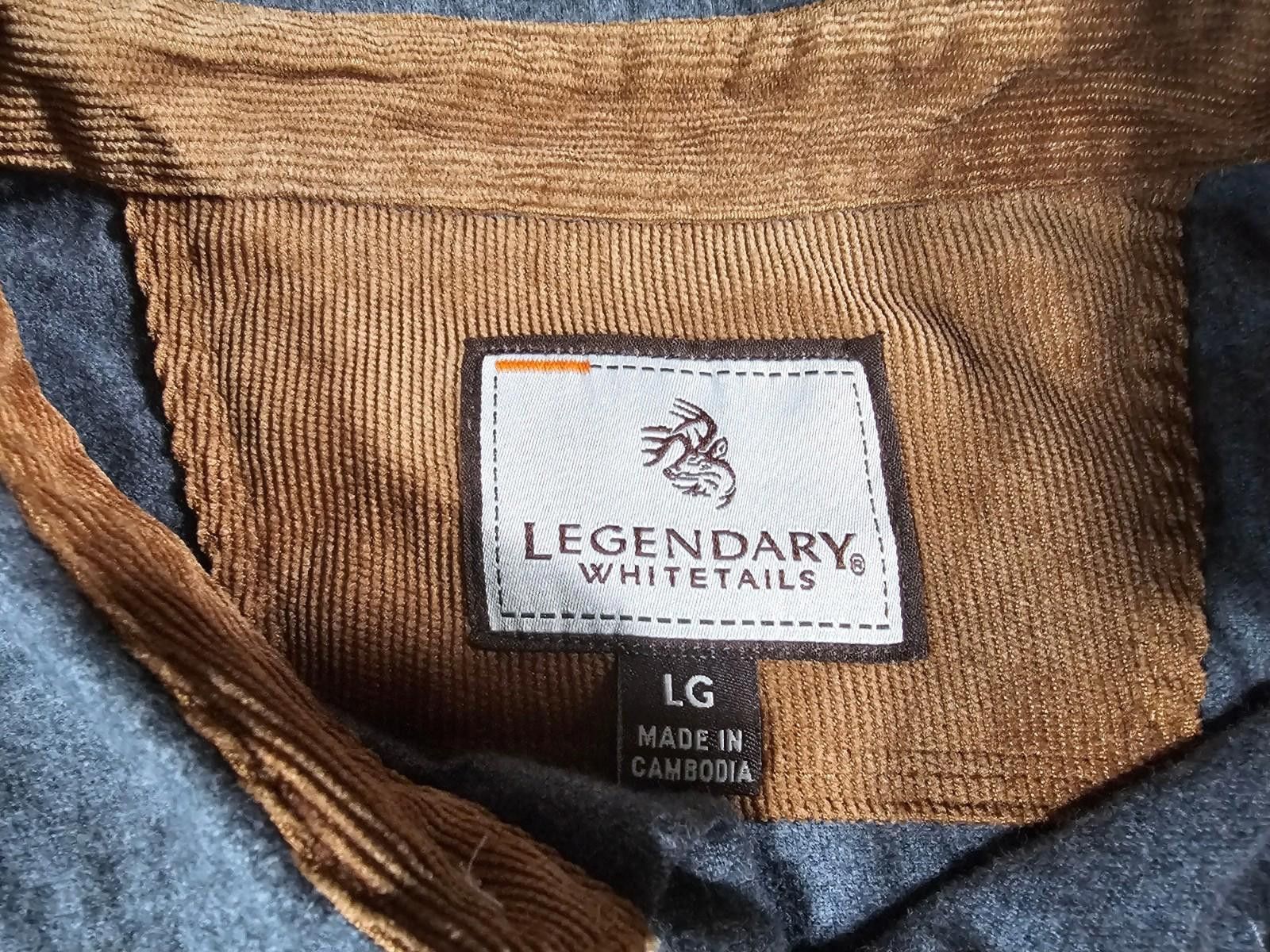 Designer Legendary Whitetails Flannel Shirt Mens L Gray Button Up Size US L / EU 52-54 / 3 - 4 Thumbnail