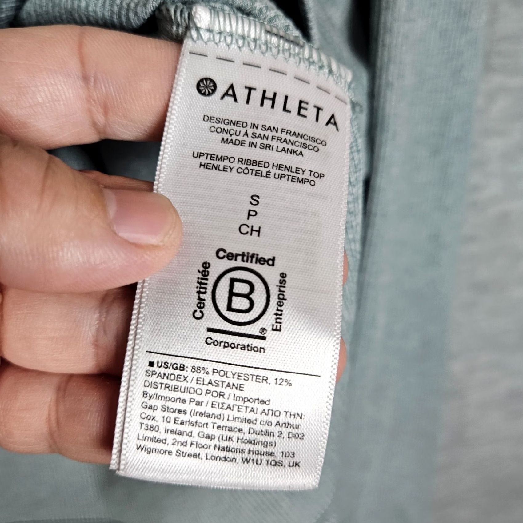 Athleta Athleta Uptempo Henley Top Women's Size S Green Blouse Long Sleeve Casual Regular Fit Size S / US 4 / IT 40 - 4 Thumbnail