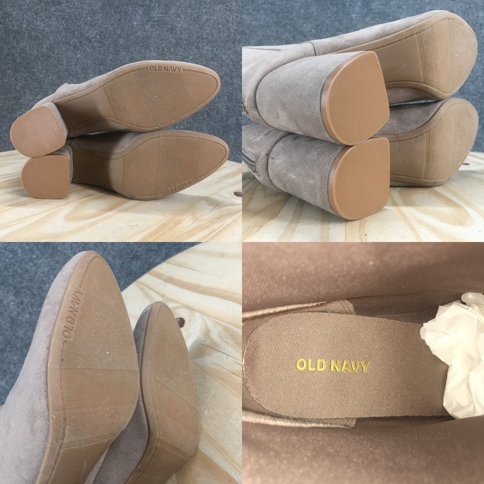 Old Navy Old Navy Boots Womens 9 Ankle Bootie Beige Casual Almond Toe Block Heels Comfort Shoes Size US 9 / IT 39 - 9 Thumbnail