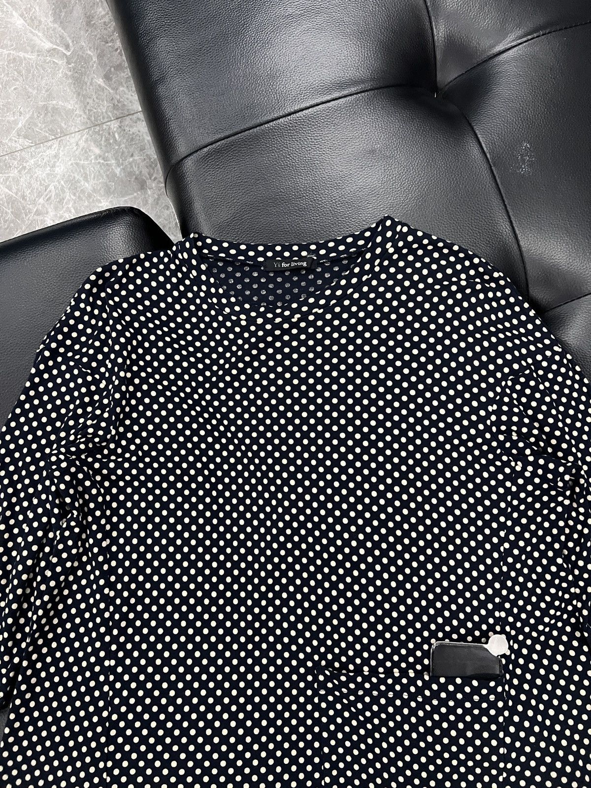 Y's for Men Y’s for living Polka Dot Pocket Asymmetric Hem Top Size ONE SIZE - 3 Thumbnail