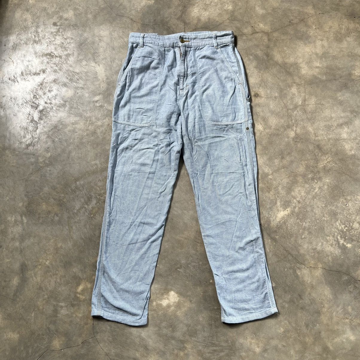 Issey Miyake Mercibeaucoup Issey Miyake Overalls Baggy Blue Denim Pants Size US 31 - 2 Thumbnail