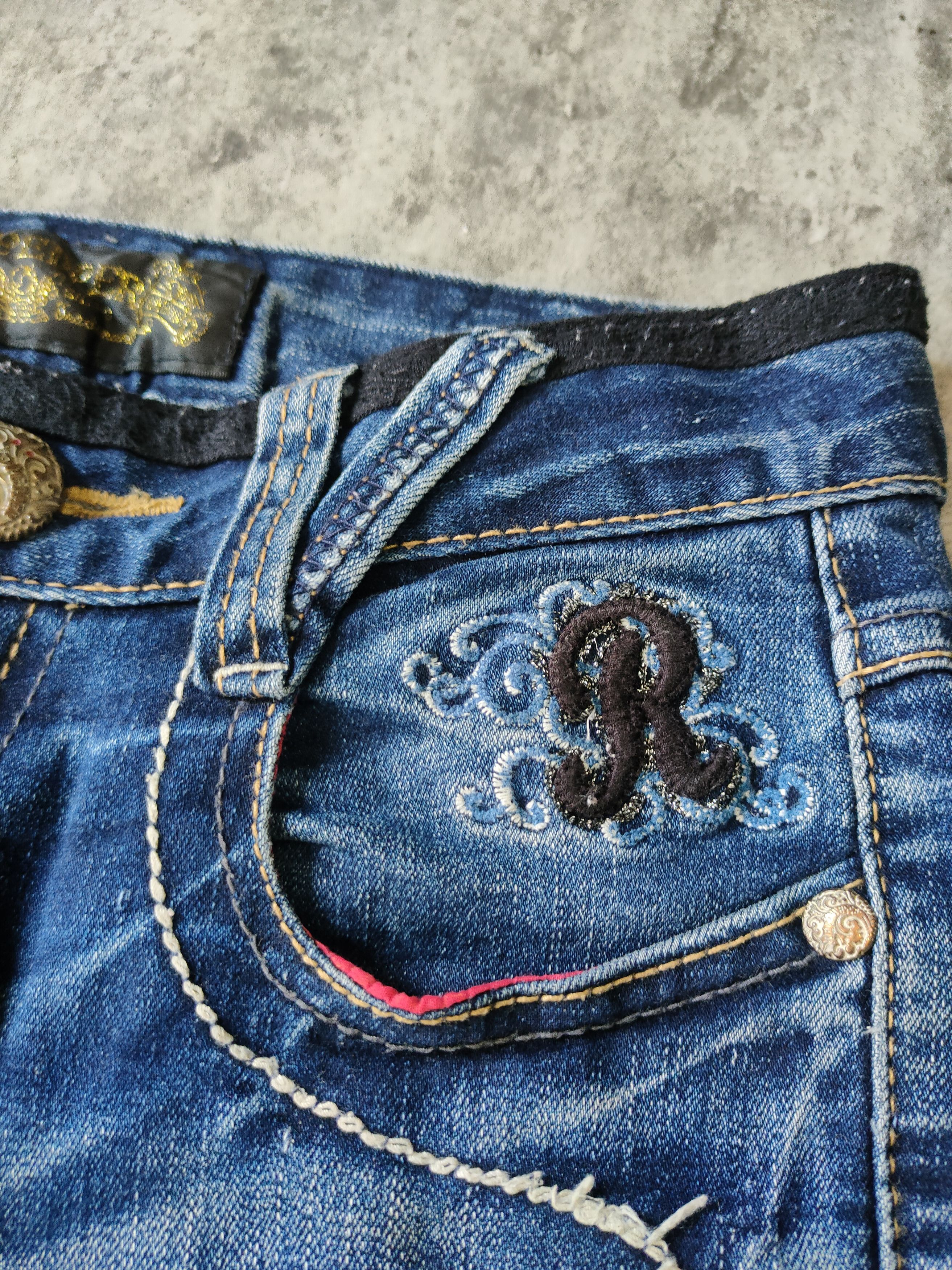 Hysteric Glamour × If Six Was Nine × Le Grande Bleu (L.G.B.) Red Pepper Butterfly Embordired Jeans Size 29" - 6 Thumbnail