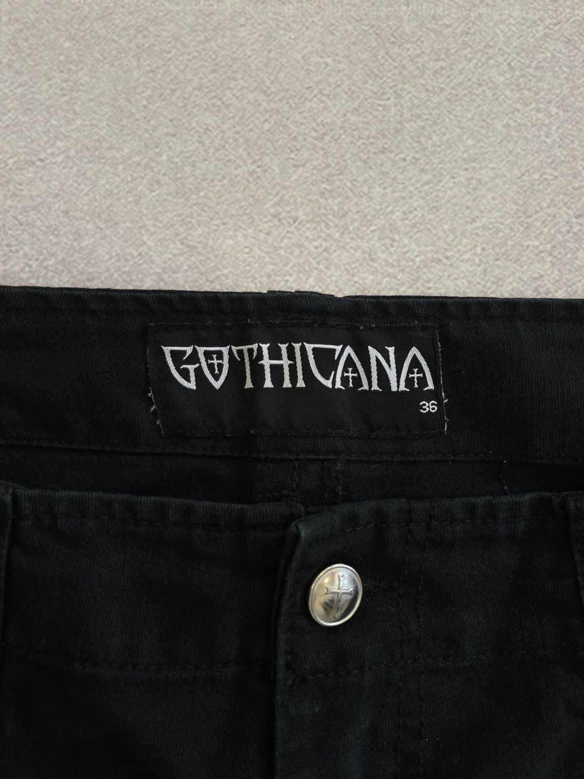 Japanese Brand 90's Gothicana by EMP Studded Punk Y2k Baggy Bondage Pants Size US 36 / EU 52 - 6 Thumbnail